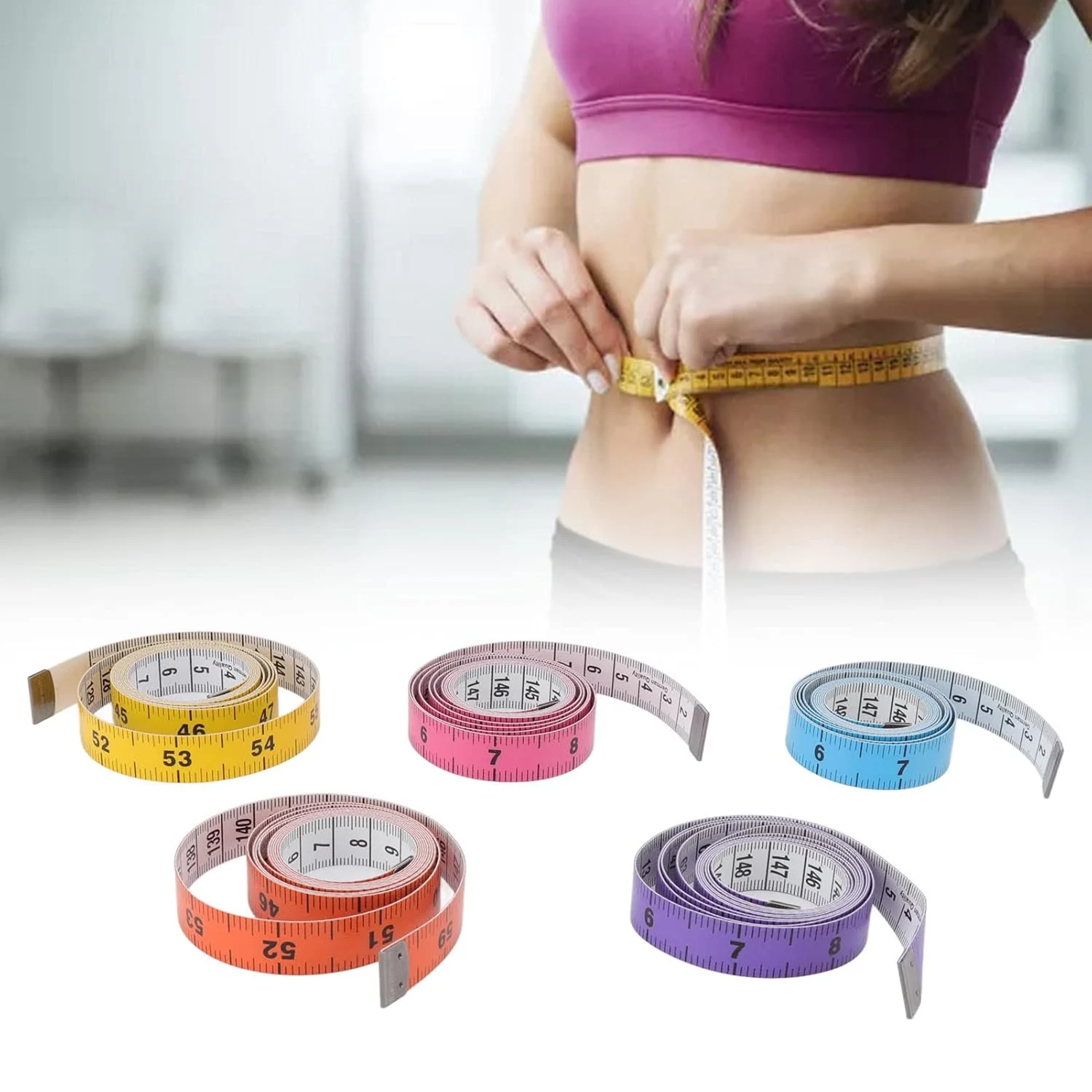 نوار اندازه گیری بدن رنگارنگ PESUMA، 150 سانتی متر، 60 اینچ، مقاوم در برابر پارگی، مناسب برای خیاطی و اندازه گیری بدن - نوار اندازه گیری بدن رنگارنگ، نوار اندازه گیری پارچه ای نرم برای بدن، 5 عددی نوار اندازه گیری بدن رنگارنگ PESUMA، 150 سانتی متر، 60 اینچ، مقاوم در برابر پارگی، مناسب برای خیاطی و اندازه گیری بدن - نوار اندازه گیری بدن رنگارنگ، نوار اندازه گیری پارچه ای نرم برای بدن، 5 عددی