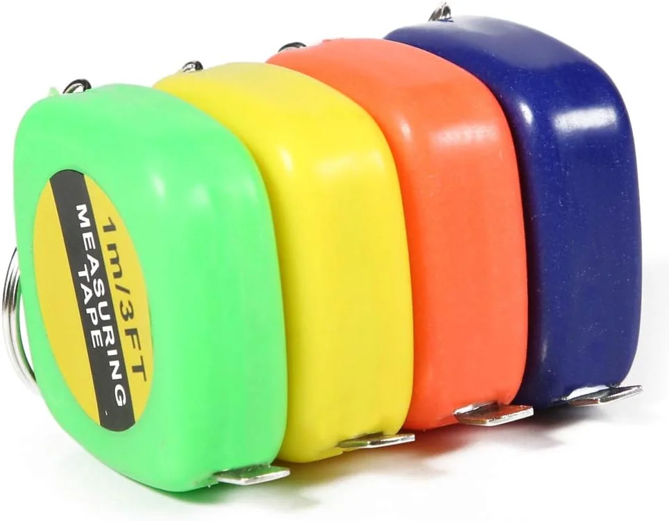 جاکلیدی متر نواری جمع شونده پرولوسو، بسته 20 عددی هدیه مهمانی برای کودکان و بزرگسالان، 1 متر / 3 فوت