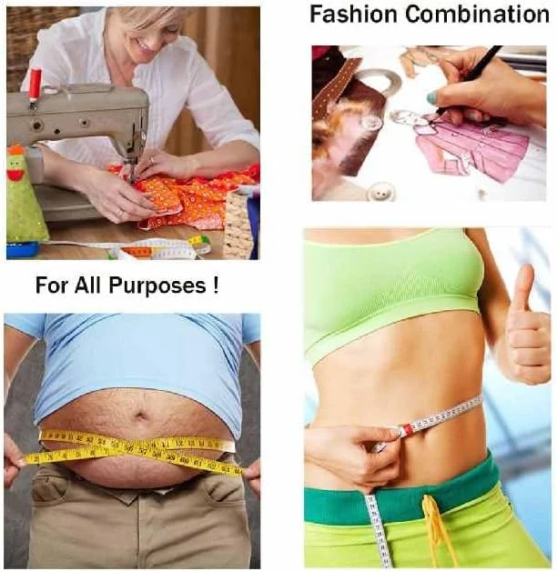 متر خیاطی نرم پورتال AE، متر اندازه گیری بدن، مناسب برای تناسب اندام و خیاطی سفارشی، مناسب برای اندازه گیری دور سینه خانواده تا 150 سانتی متر، بسته 1 عددی