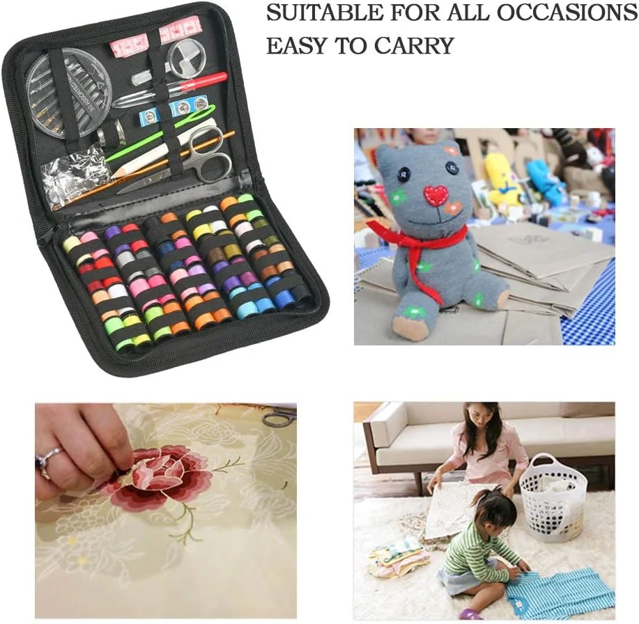 ست خیاطی مسافرتی، کیت تعمیر خیاطی شامل 88 لوازم خیاطی ممتاز و نخ های 40 رنگ برای بزرگسالان، مبتدیان، کودکان، ست خیاطی DIY با قیچی، انگشتانه، نخ، سوزن خیاطی، متر و غیره ست خیاطی مسافرتی، کیت تعمیر خیاطی شامل 88 لوازم خیاطی ممتاز و نخ های 40 رنگ برای بزرگسالان، مبتدیان، کودکان، ست خیاطی DIY با قیچی، انگشتانه، نخ، سوزن خیاطی، متر و غیره