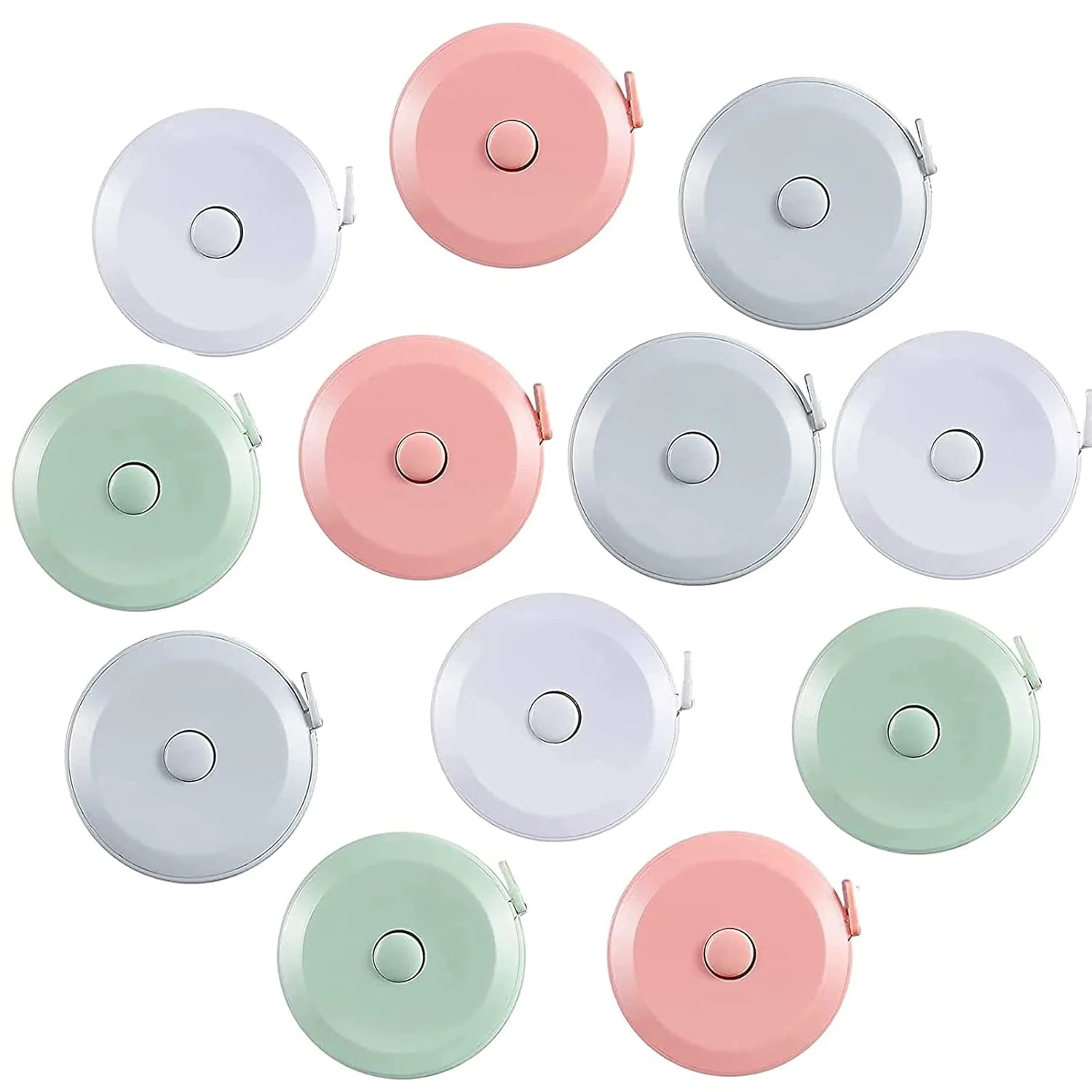 بسته 12 عددی متر نواری نرم جمع شونده - متر خیاطی برای اندازه گیری بدن، متر نواری دو مقیاسی برای پارچه، خیاطی، بافندگی، اندازه گیری های صنایع دستی خانگی بسته 12 عددی متر نواری نرم جمع شونده - متر خیاطی برای اندازه گیری بدن، متر نواری دو مقیاسی برای پارچه، خیاطی، بافندگی، اندازه گیری های صنایع دستی خانگی