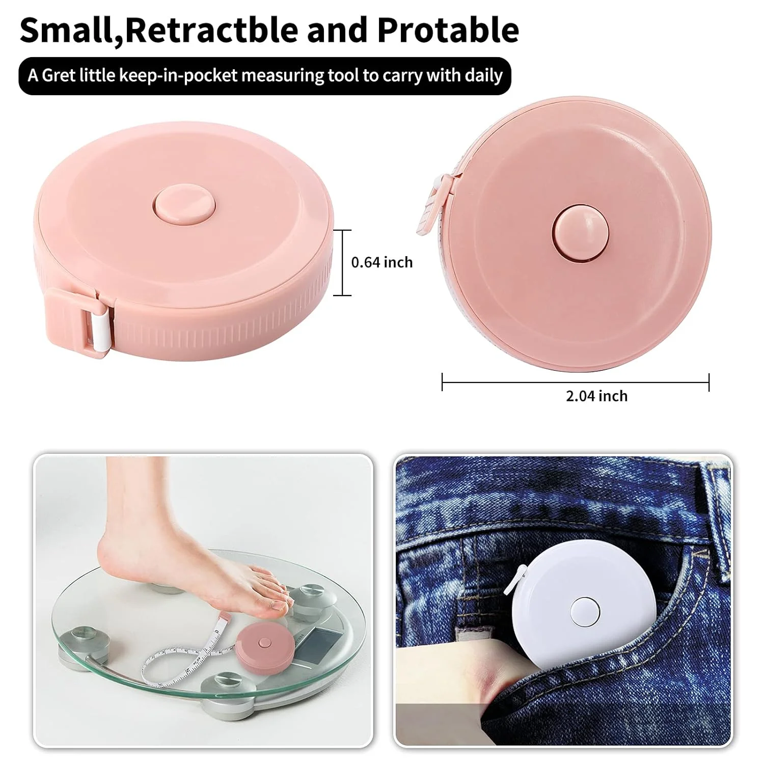 بسته 12 عددی متر نواری نرم جمع شونده - متر خیاطی برای اندازه گیری بدن، متر نواری دو مقیاسی برای پارچه، خیاطی، بافندگی، اندازه گیری های صنایع دستی خانگی