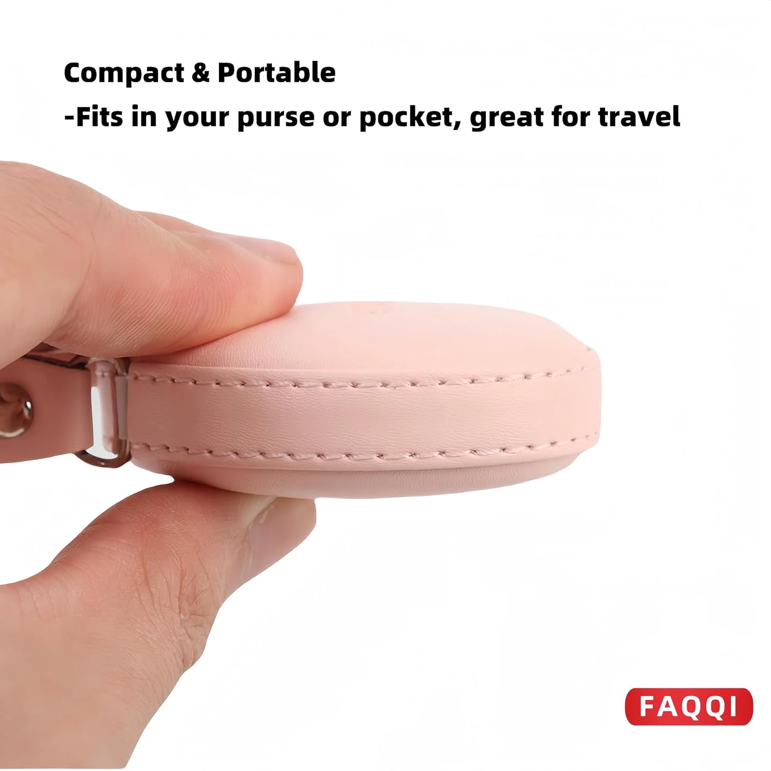 متر خیاطی جمع شونده قلبی صورتی - کوچک، جمع و جور، دو طرفه برای خیاطی، کاردستی و اندازه گیری تناسب اندام - 150 سانتی متر / 60 اینچ