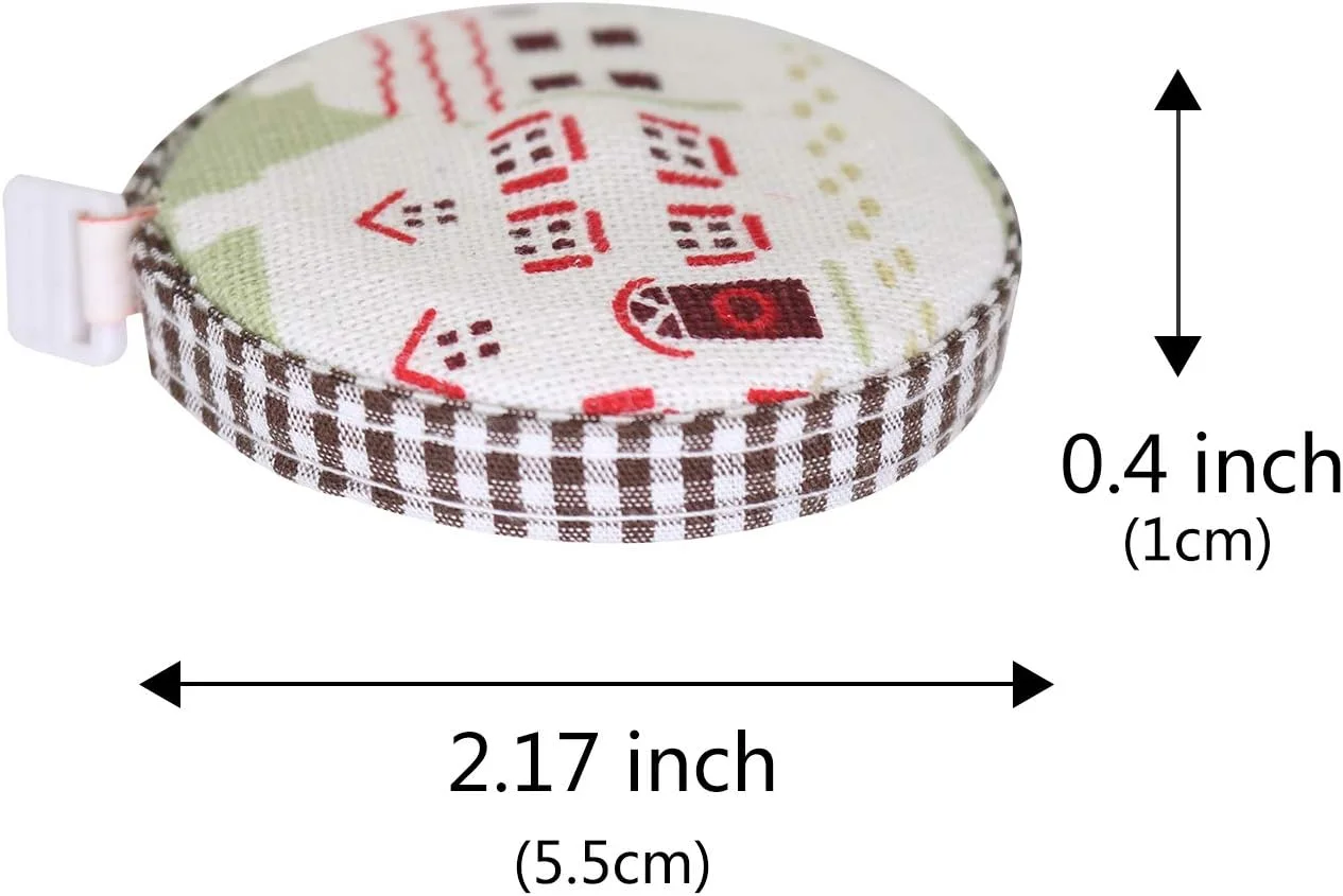 متر خیاطی OLIREXD برای بدن، متر نواری نرم روکش دار پارچه ای برای خیاطی پارچه ای، نوار اندازه گیری صنایع دستی (سبز)