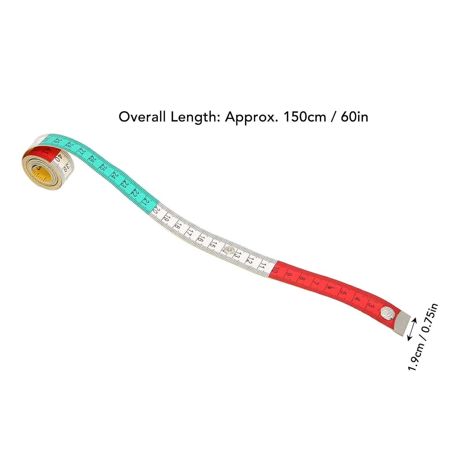 متر نواری NDNCZDHC، 10 عددی، متر نواری نرم 60 اینچی، خط کش اندازه گیری بدن رنگارنگ دو طرفه 150 سانتی متری برای برش پارچه و خیاطی
