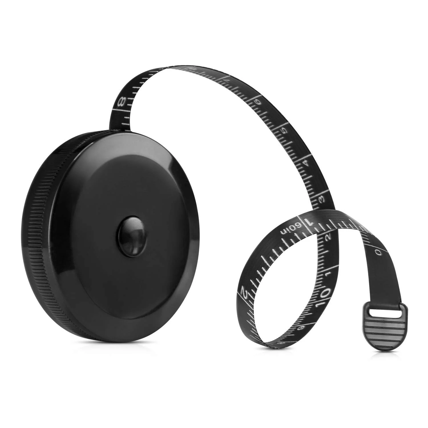 متر خیاطی MGSKINT برای اندازه گیری بدن، متر پارچه ای برای خیاطی، اندازه گیری پارچه (جمع شونده دو طرفه مشکی)