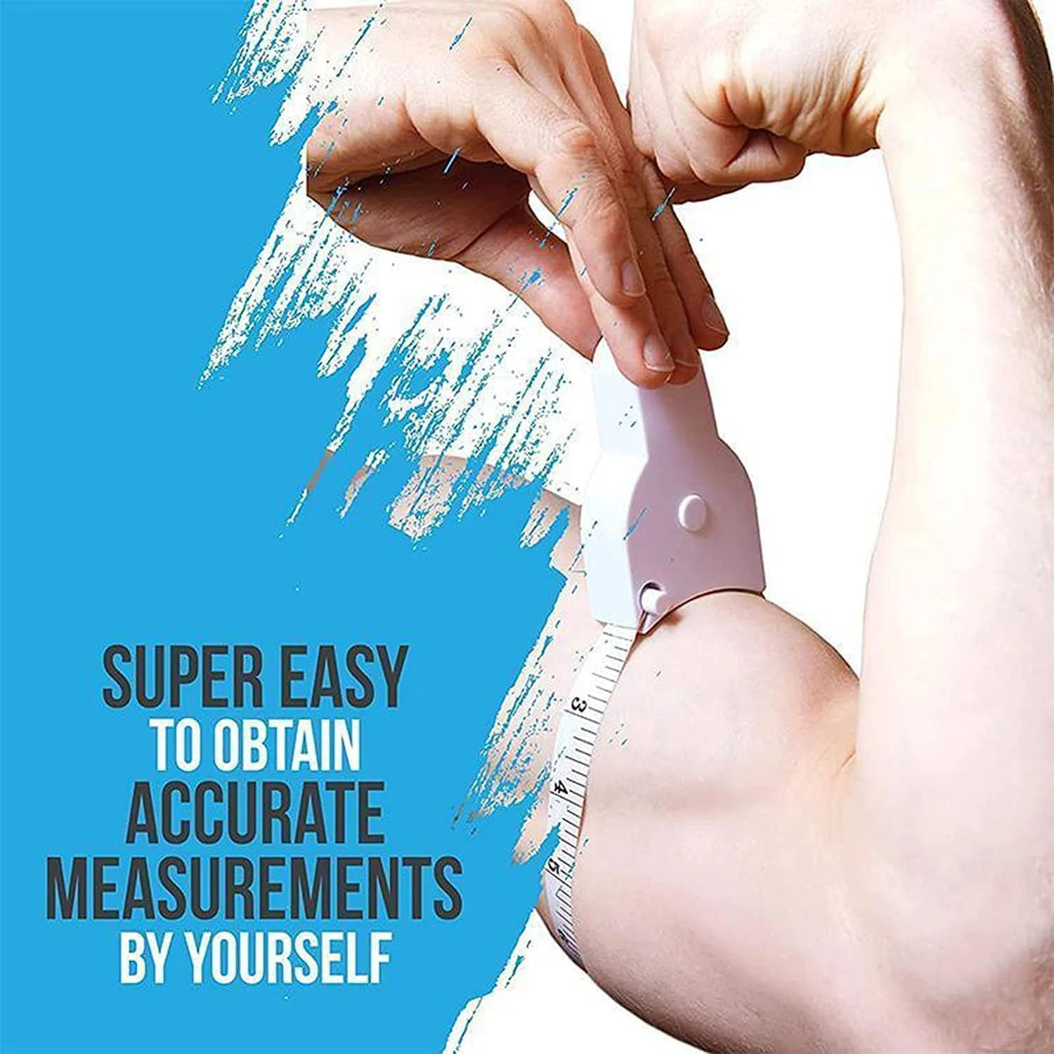 متر خیاطی بدن ESYA، متر نواری جمع شونده اینچی برای اندازه گیری بدن با پین قفل و دکمه فشاری، 150 سانتی متر، مناسب برای اندازه گیری چربی، کاهش وزن، خیاطی (چند رنگ)