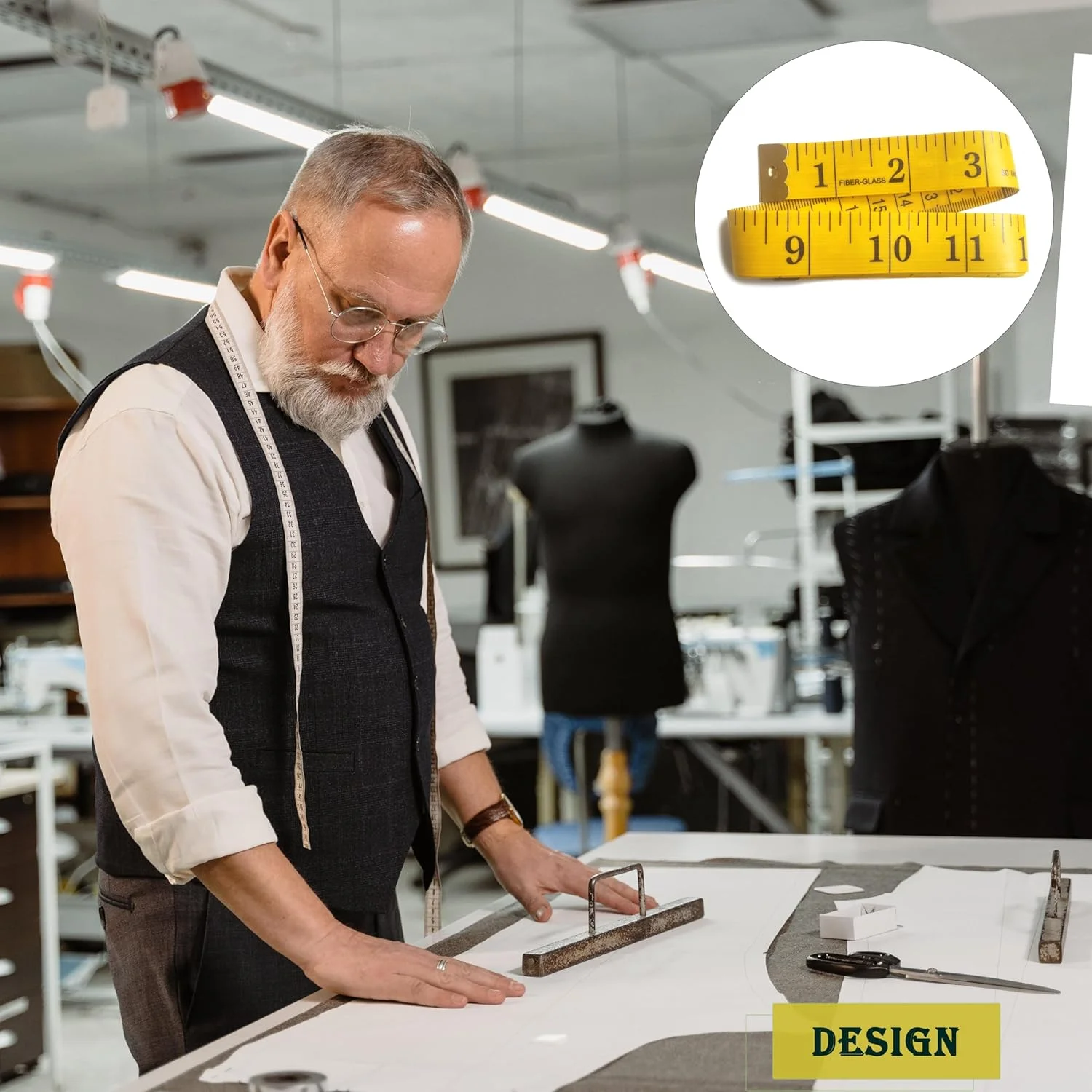 متر خیاطی نرم MrAthlet بسته 2 عددی، متر اندازه گیری بدن 150 سانتی متری/60 اینچی با مقیاس دوگانه، خط کش خیاطی برای کاهش وزن، متر پارچه ای و اندازه گیری پزشکی بدن (صورتی، زرد)