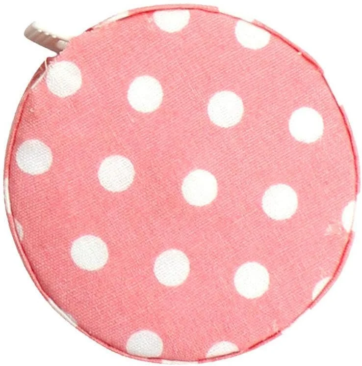 1 عدد متر نواری نرم، ابزار خیاطی پارچه ای جمع شونده برای اندازه گیری بدن، لوازم جانبی صنایع دستی DIY، 1.5 متر (زمینه گل رز با نقطه های سفید)