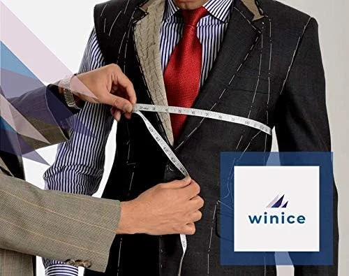 متر خیاطی دو طرفه Winice | مناسب برای اندازه گیری بدن | متر خیاطی / خط کش | جنس فایبرگلاس بادوام و انعطاف پذیر | 150 سانتی متر | 60 اینچ | رنگ سفید