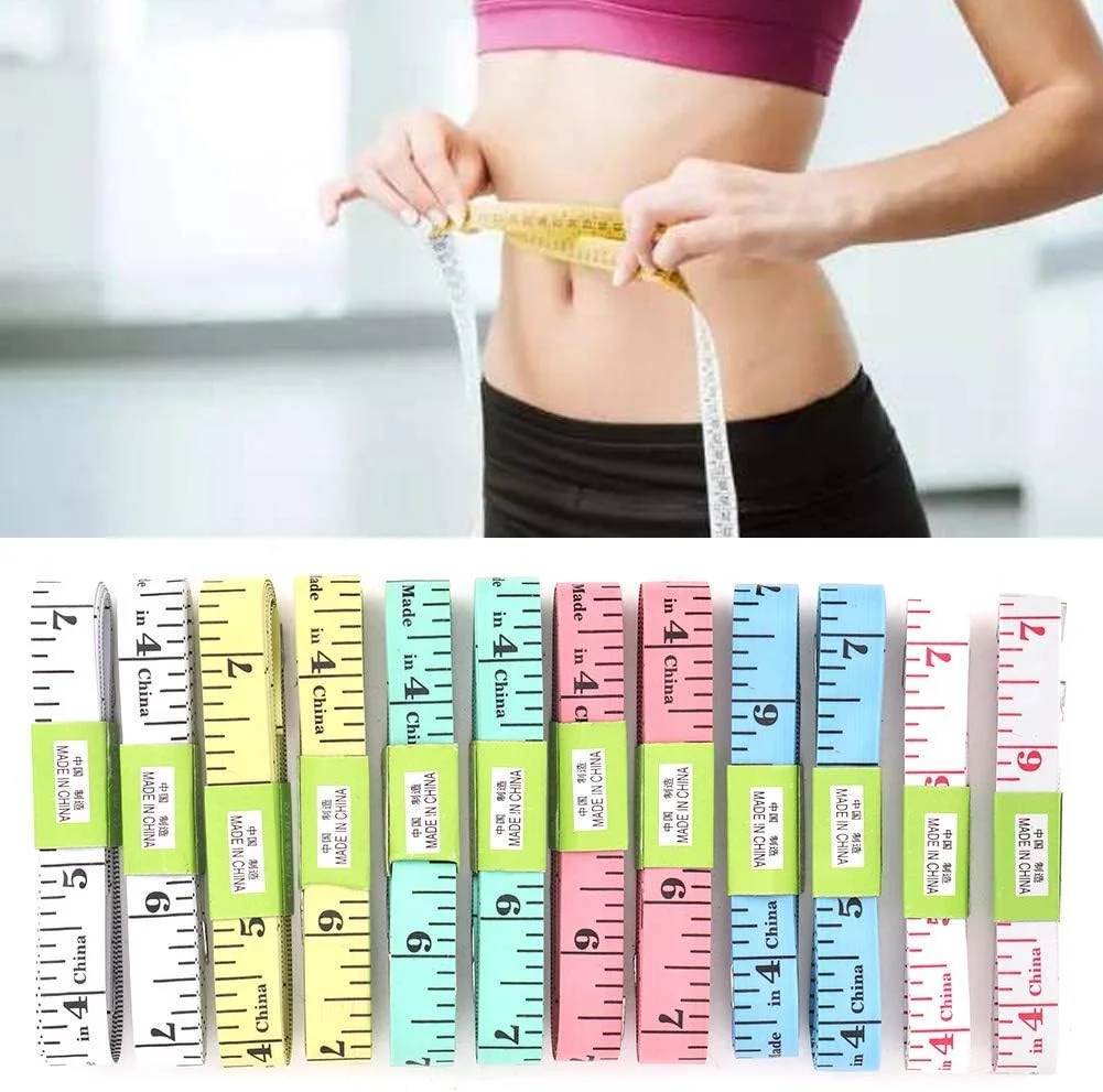 متر خیاطی بدن، نوار اندازه گیری خیاطی، 12 عدد نوار اندازه گیری 150 سانتی متری/60 اینچی برای اندازه گیری دور کمر در منزل متر خیاطی بدن، نوار اندازه گیری خیاطی، 12 عدد نوار اندازه گیری 150 سانتی متری/60 اینچی برای اندازه گیری دور کمر در منزل
