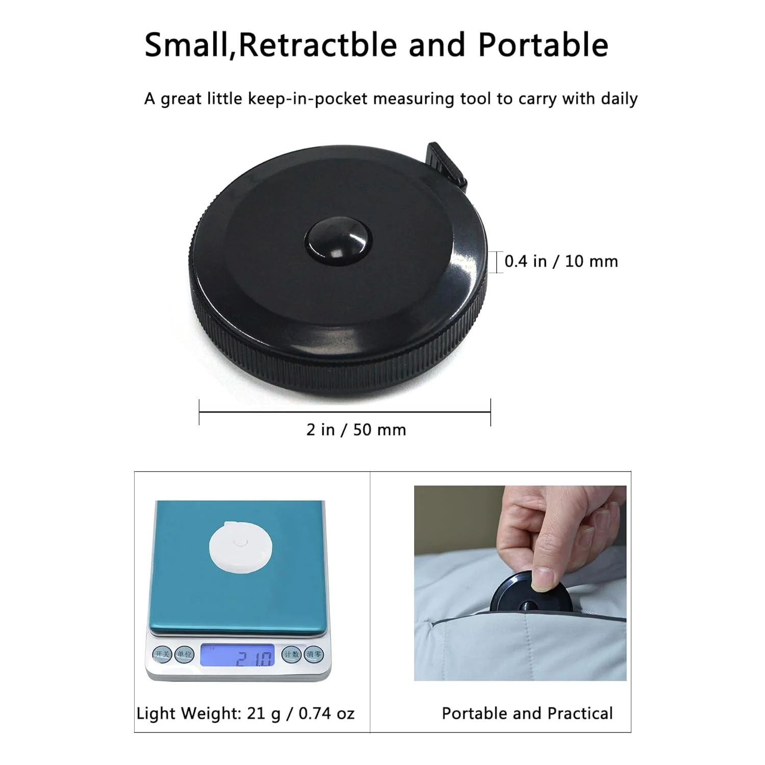 متر خیاطی نرم برای خیاطی و اندازه گیری بدن، 2 عددی 150 سانتی متری/60 اینچی، سیاه و سفید (سفید و سیاه) متر خیاطی نرم برای خیاطی و اندازه گیری بدن، 2 عددی 150 سانتی متری/60 اینچی، سیاه و سفید (سفید و سیاه)