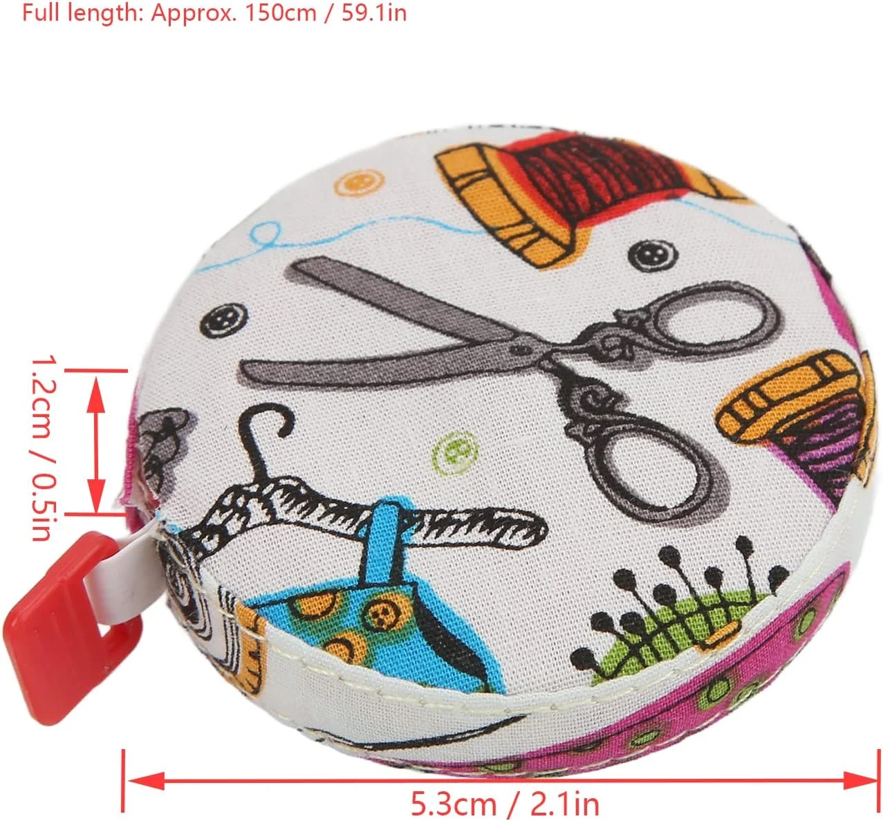 متر نواری بدن، متر نواری نرم کوچک قابل حمل با دقت بالا برای اندازه گیری بدن برای خیاطی (نخ سوزنی رنگی با خط کش پارچه ای) متر نواری بدن، متر نواری نرم کوچک قابل حمل با دقت بالا برای اندازه گیری بدن برای خیاطی (نخ سوزنی رنگی با خط کش پارچه ای)