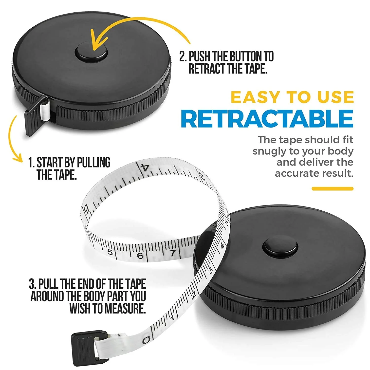 متر نواری برای اندازه گیری بدن، (بسته 2 عددی) دو طرفه اینچ و سانتی متر، قابل حمل، ابزار خط کش نرم جمع شونده برای اندازه گیری چربی بدن، خیاطی پارچه و محاسبه دقیق چربی بدن متر نواری برای اندازه گیری بدن، (بسته 2 عددی) دو طرفه اینچ و سانتی متر، قابل حمل، ابزار خط کش نرم جمع شونده برای اندازه گیری چربی بدن، خیاطی پارچه و محاسبه دقیق چربی بدن