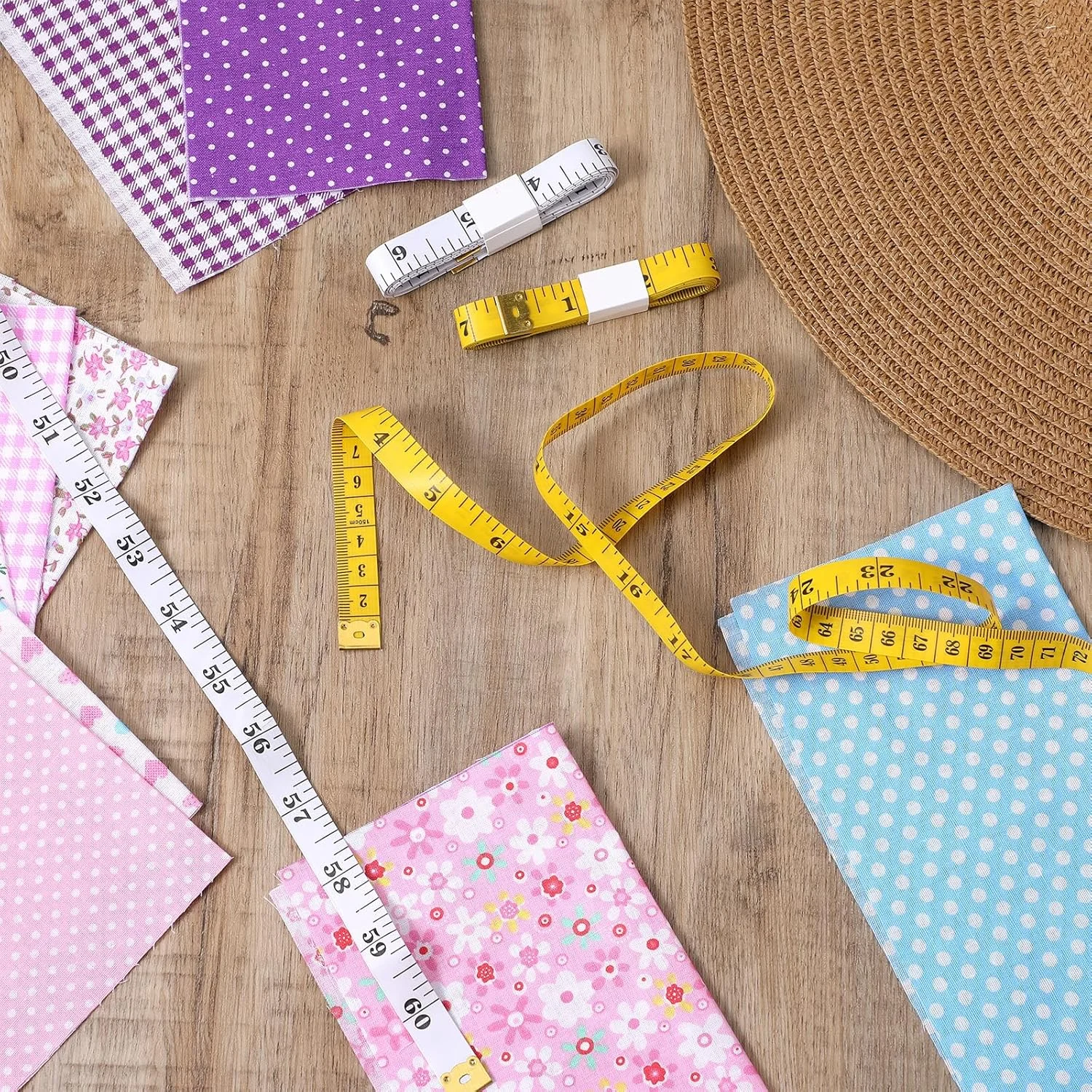 بسته 4 عددی متر نواری نرم و متر اندازه گیری بدن، خط کش دو مقیاسی 60 اینچی برای اندازه گیری پارچه خیاطی کاهش وزن بدن برای کاردستی و ردیابی کاهش وزن (زرد و سفید) بسته 4 عددی متر نواری نرم و متر اندازه گیری بدن، خط کش دو مقیاسی 60 اینچی برای اندازه گیری پارچه خیاطی کاهش وزن بدن برای کاردستی و ردیابی کاهش وزن (زرد و سفید)