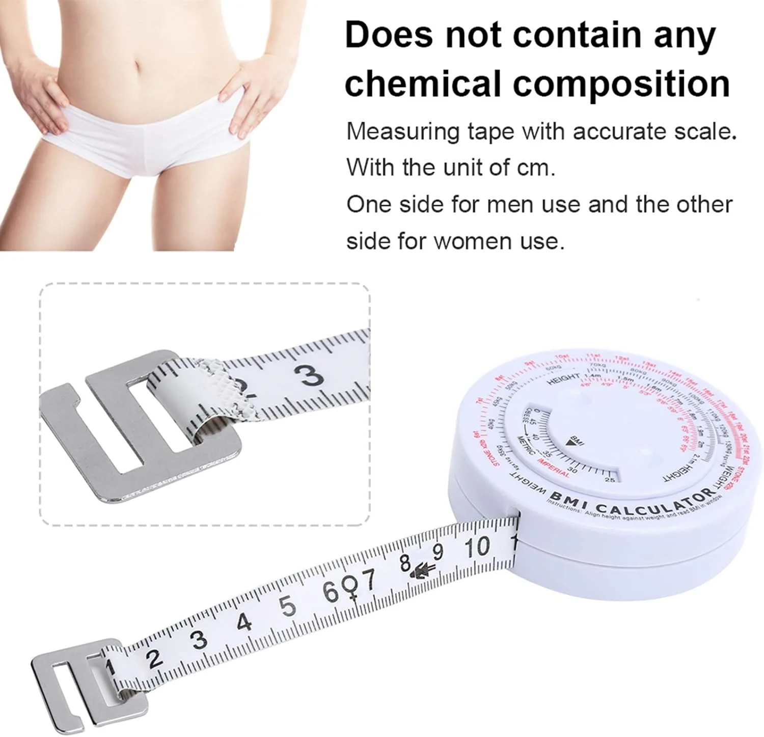 متر خیاطی 150 سانتی متری جمع شونده نرم، نوار اندازه گیری شاخص توده بدنی BMI، ابزار اندازه گیری کولیس چربی بدن (سفید) متر خیاطی 150 سانتی متری جمع شونده نرم، نوار اندازه گیری شاخص توده بدنی BMI، ابزار اندازه گیری کولیس چربی بدن (سفید)