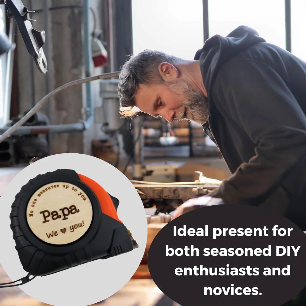 هدیه برای پدری که چیزی نمی خواهد، متر نواری 7.5 متری، لوازم بهبود خانه، هدیه های پدربزرگ از نوه ها، متر نواری "هیچ کس به اندازه تو خوب نیست"، مردانه (بابا ما)