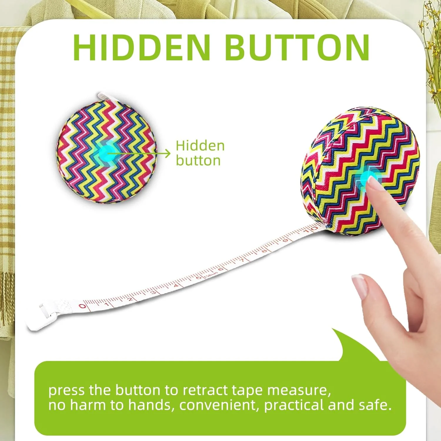 بسته 4 عددی متر خیاطی، نوار اندازه گیری برای خیاطی پارچه بدن، بافتنی، کاهش وزن، اندازه گیری های جمع شونده، 60 اینچ 1.5 متری، خط کش نوار دو طرفه کوچک و انعطاف پذیر با دکمه فشاری B