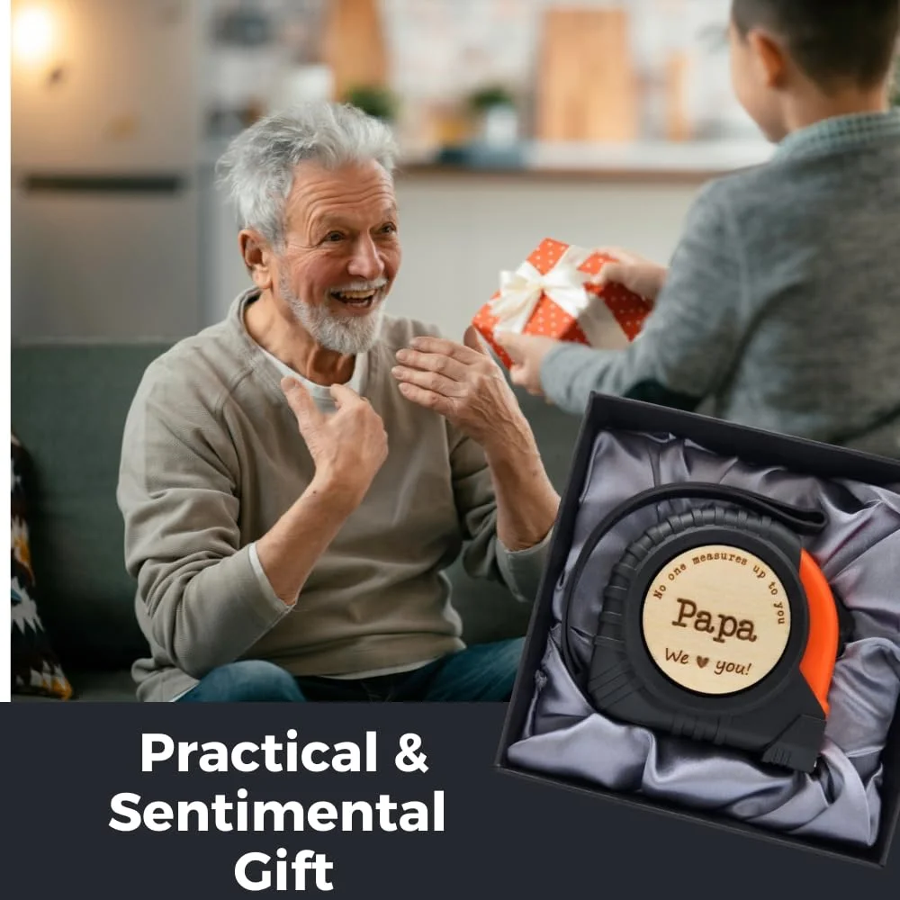 هدیه برای پدری که چیزی نمی خواهد، متر نواری 7.5 متری، لوازم بهبود خانه، هدیه های پدربزرگ از نوه ها، متر نواری "هیچ کس به اندازه تو خوب نیست"، مردانه (بابا ما)