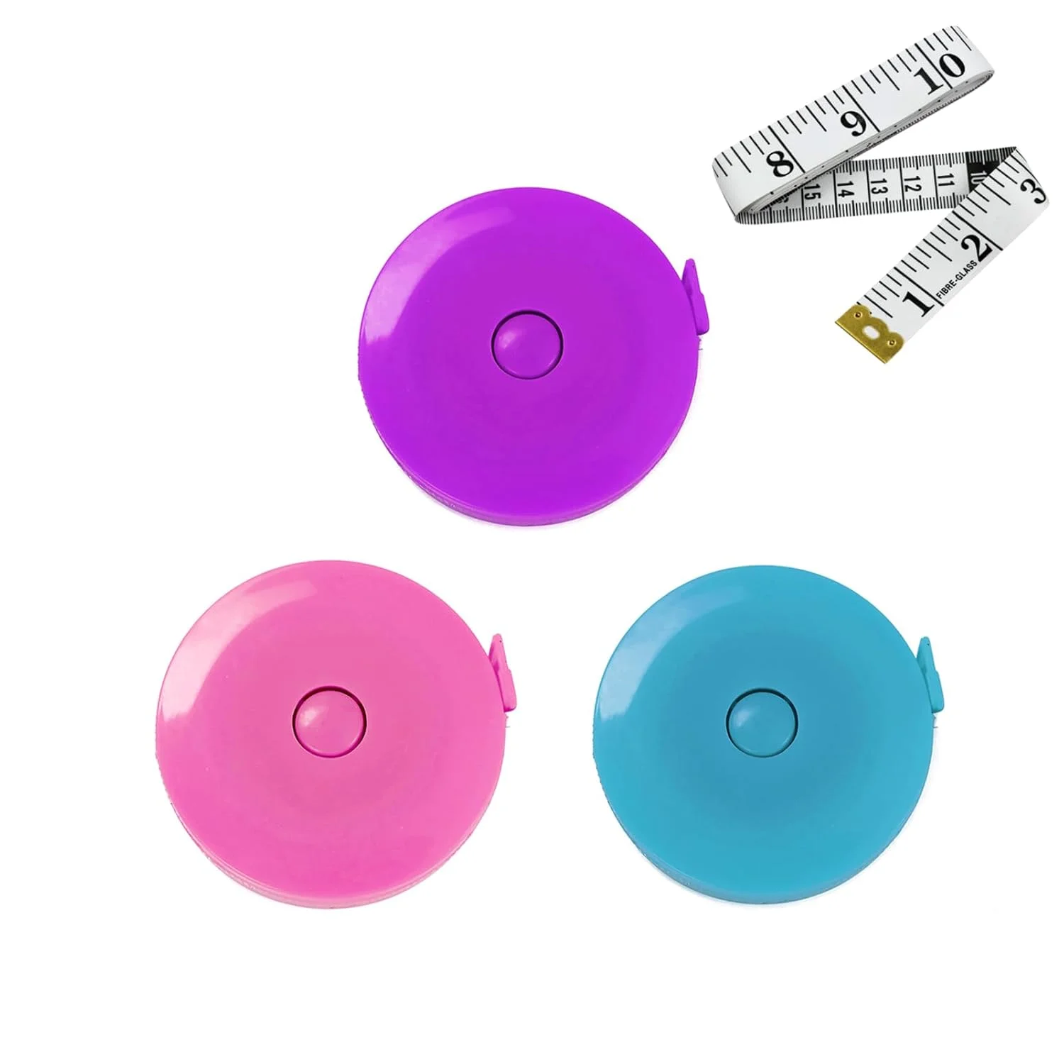 بسته 3 عددی متر نواری جمع شونده برای بدن، متر اندازه گیری 60 اینچی 1.5 متری دو طرفه انعطاف پذیر برای مصارف پزشکی، صنایع دستی، پارچه، خیاطی، کاهش وزن (آبی، بنفش، صورتی) بسته 3 عددی متر نواری جمع شونده برای بدن، متر اندازه گیری 60 اینچی 1.5 متری دو طرفه انعطاف پذیر برای مصارف پزشکی، صنایع دستی، پارچه، خیاطی، کاهش وزن (آبی، بنفش، صورتی)