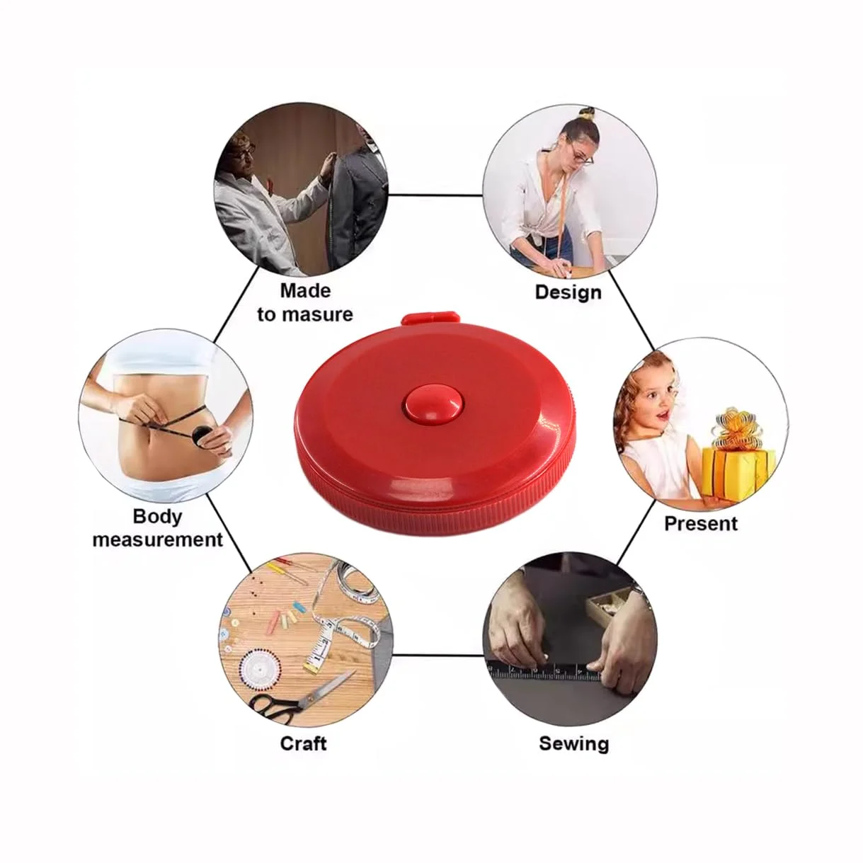 متر نواری جمع شونده، متر خیاطی پارچه ای، 150 سانتی متر/60 اینچ - متر خیاطی کوچک برای صنایع دستی، پرستاری، مسافرت 3 عددی (قرمز) متر نواری جمع شونده، متر خیاطی پارچه ای، 150 سانتی متر/60 اینچ - متر خیاطی کوچک برای صنایع دستی، پرستاری، مسافرت 3 عددی (قرمز)