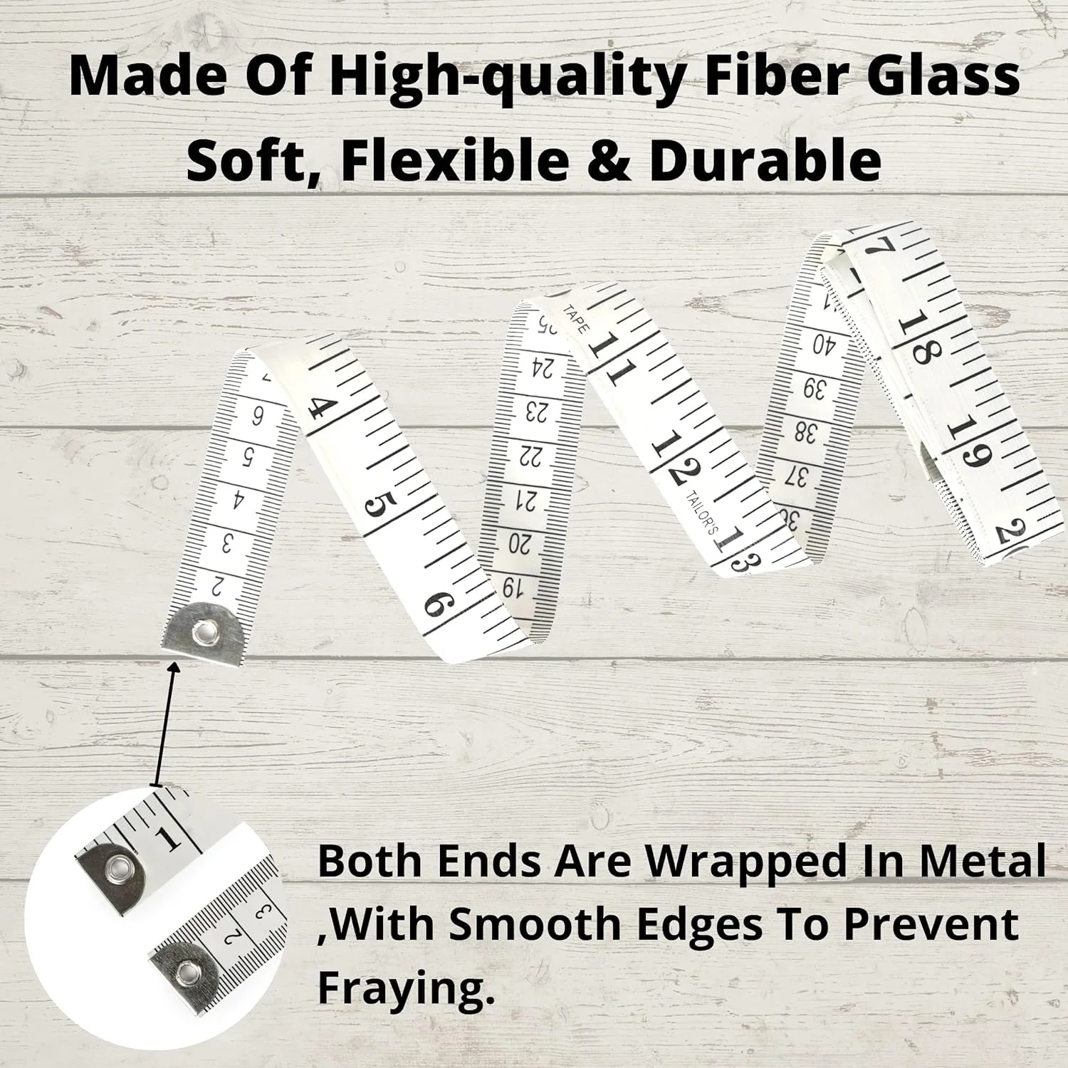 متر نواری اندازه گیری بدن، مقیاس دوگانه دقیق استاندارد و متریک. فایبرگلاس نرم و انعطاف پذیر. مقیاس اندازه گیری عالی برای کاهش وزن، اندازه گیری پزشکی، هنرهای خانگی و اندازه گیری صنایع دستی