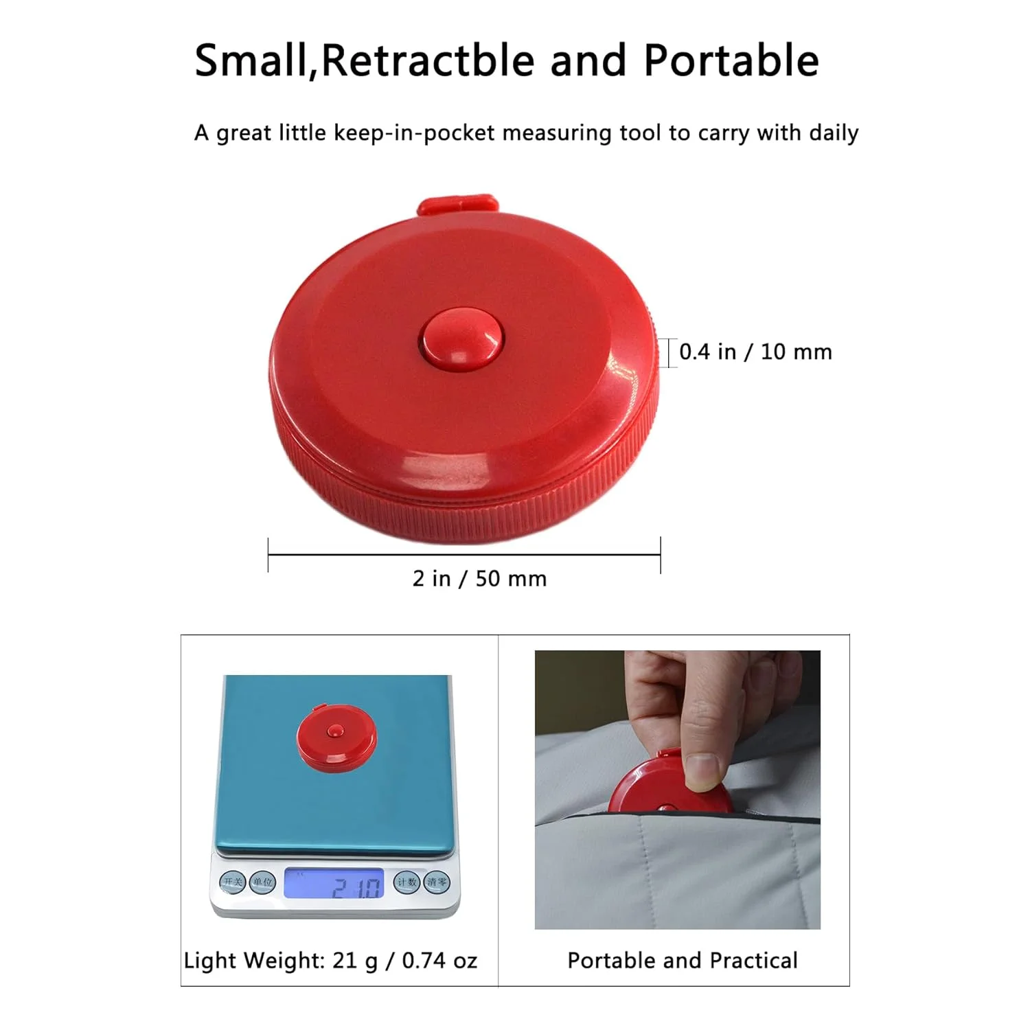 متر نواری جمع شونده، متر خیاطی پارچه ای، 150 سانتی متر/60 اینچ - متر خیاطی کوچک برای صنایع دستی، پرستاری، مسافرت 3 عددی (قرمز) متر نواری جمع شونده، متر خیاطی پارچه ای، 150 سانتی متر/60 اینچ - متر خیاطی کوچک برای صنایع دستی، پرستاری، مسافرت 3 عددی (قرمز)