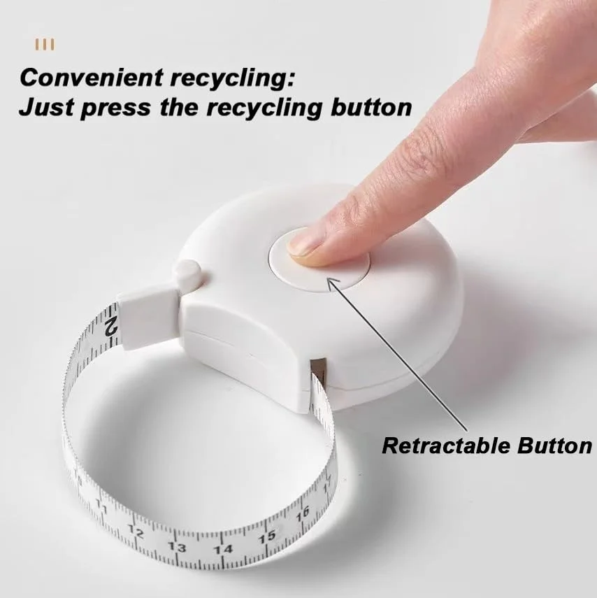 متر نواری بدن 205 سانتیمتری/80 اینچی جمعشونده نرم، متر نواری دو مقیاسی با دکمه قفل برای کاهش وزن، خیاطی، صنایع دستی و اندازهگیریهای پزشکی بدن (مشکی) متر نواری بدن 205 سانتیمتری/80 اینچی جمعشونده نرم، متر نواری دو مقیاسی با دکمه قفل برای کاهش وزن، خیاطی، صنایع دستی و اندازهگیریهای پزشکی بدن (مشکی)