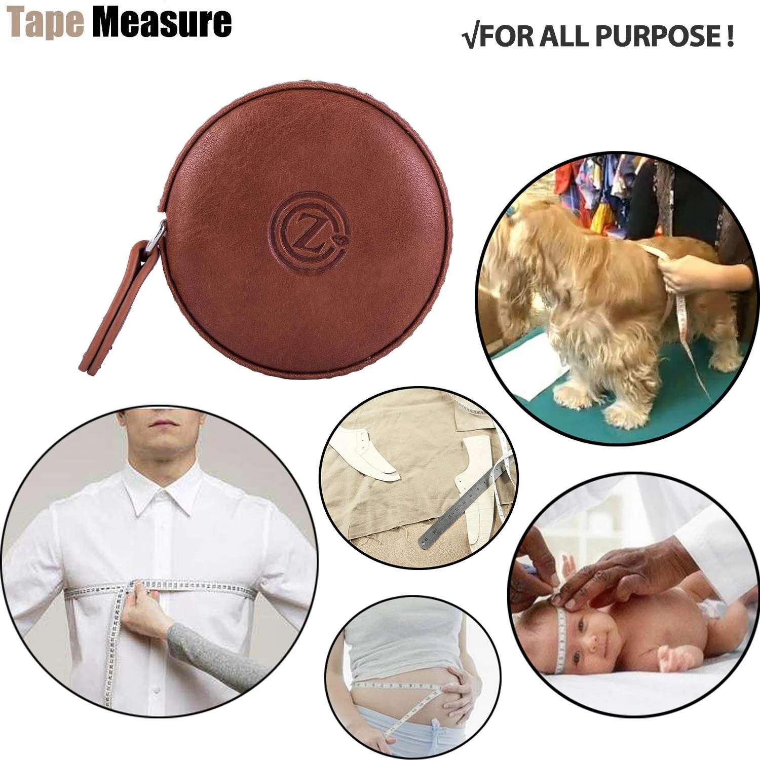 متر خیاطی Z، متر اندازه گیری پارچه بدن پزشکی، متر نواری رژیمی، 1.5 متری/60 اینچی دو طرفه جمع شونده با دکمه فشاری گرد متر خیاطی Z، متر اندازه گیری پارچه بدن پزشکی، متر نواری رژیمی، 1.5 متری/60 اینچی دو طرفه جمع شونده با دکمه فشاری گرد