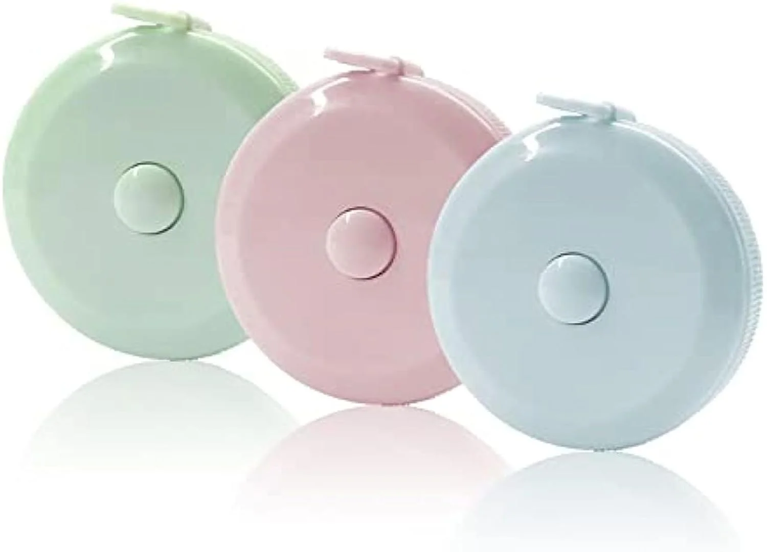 مجموعه 4 عددی متر نواری، متر خیاطی برای اندازه گیری پارچه، خیاطی، پارچه، صنایع دستی، اندازه گیری کاهش وزن، جمع شونده 1.5 متری 60 اینچی، دکمه فشاری کوچک دو طرفه، لوازم جانبی قلاب بافی، متر و خط کش