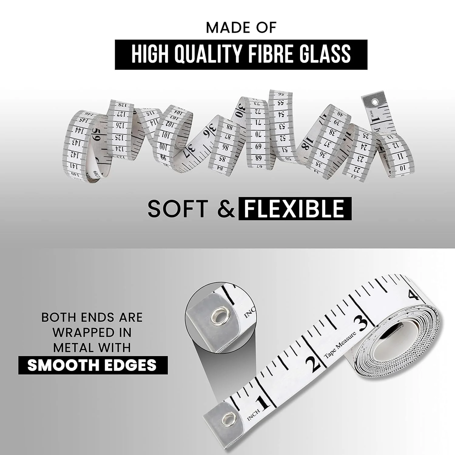 بسته 2 عددی متر خیاطی پارچه ای سفید، متر اندازه گیری بدن | متر نرم برای خیاطی پارچه و کاهش وزن، اندازه گیری پزشکی بدن، پرستاری، صنایع دستی 60 اینچ، 150 سانتی متر بسته 2 عددی متر خیاطی پارچه ای سفید، متر اندازه گیری بدن | متر نرم برای خیاطی پارچه و کاهش وزن، اندازه گیری پزشکی بدن، پرستاری، صنایع دستی 60 اینچ، 150 سانتی متر