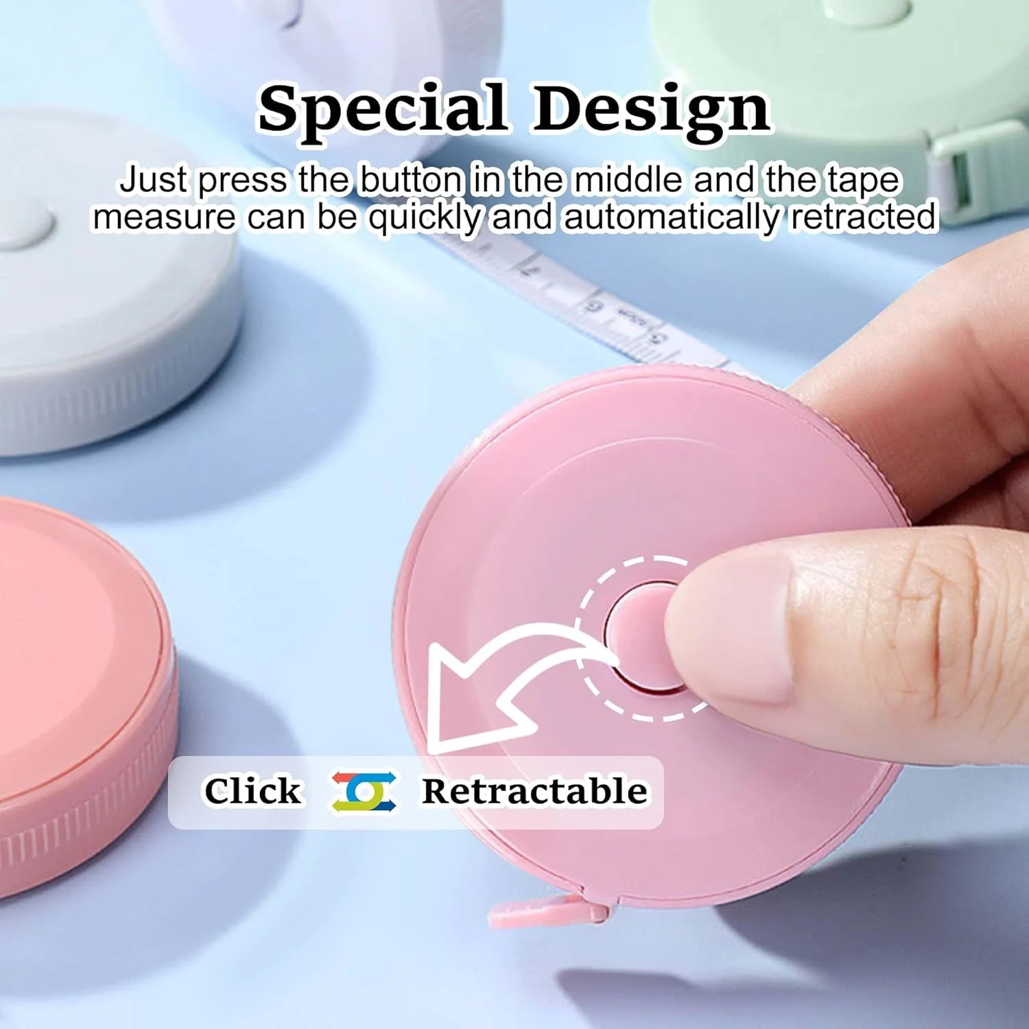 متر نواری، متر خیاطی برای پارچه، خیاطی، پارچه، صنایع دستی، اندازه گیری کاهش وزن، جمع شونده 1.5 متری 60 اینچی، دکمه فشاری کوچک دو طرفه، لوازم جانبی قلاب بافی (بسته 3 عددی) متر نواری، متر خیاطی برای پارچه، خیاطی، پارچه، صنایع دستی، اندازه گیری کاهش وزن، جمع شونده 1.5 متری 60 اینچی، دکمه فشاری کوچک دو طرفه، لوازم جانبی قلاب بافی (بسته 3 عددی)