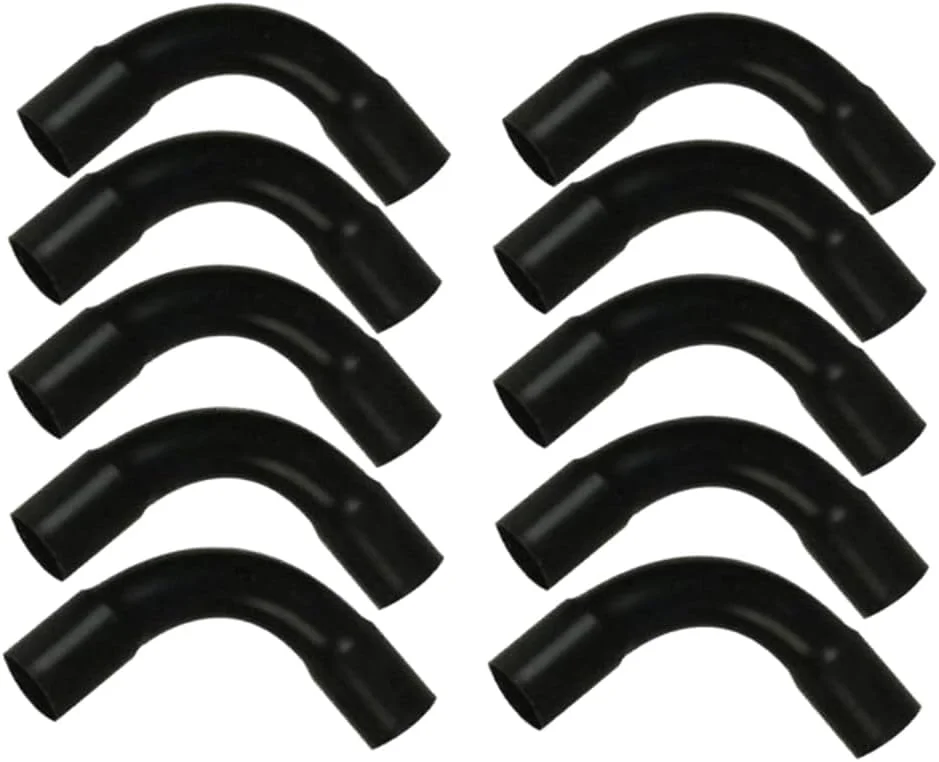 لوله و اتصالات پی وی سی برق برای سیم کشی و کابل کشی داخلی و خارجی بسته 10 عددی 25 میلی متری، خم