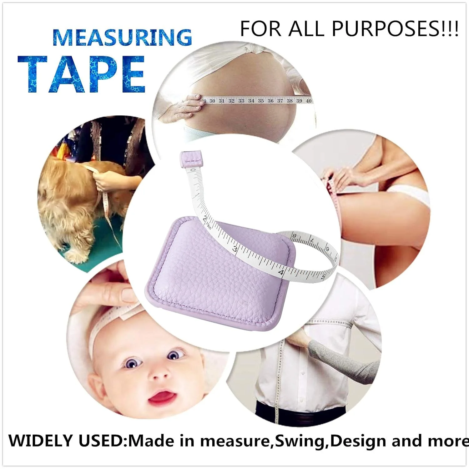 متر نواری برای اندازه گیری بدن، 79 اینچ/2 متر متر نواری جمع شونده برای خیاطی پارچه بدن، اندازه گیری پارچه بافندگی دو طرفه (مربع، 1 بسته) متر نواری برای اندازه گیری بدن، 79 اینچ/2 متر متر نواری جمع شونده برای خیاطی پارچه بدن، اندازه گیری پارچه بافندگی دو طرفه (مربع، 1 بسته)