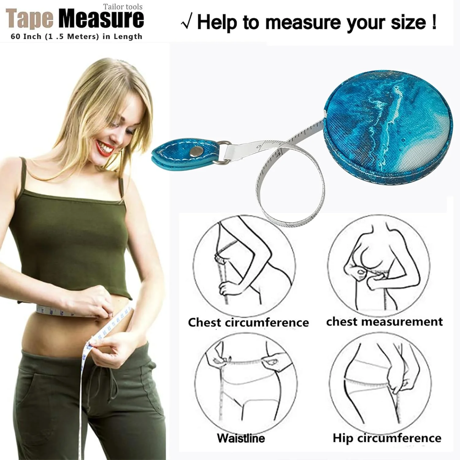 متر خیاطی Z برای اندازه گیری بدن، پارچه، خیاطی، خط کش نرم و انعطاف پذیر جیبی کوچک مینی، نوار اندازه گیری پارچه ای 60 اینچی با روکش چرمی ممتاز و جمع شونده متر خیاطی Z برای اندازه گیری بدن، پارچه، خیاطی، خط کش نرم و انعطاف پذیر جیبی کوچک مینی، نوار اندازه گیری پارچه ای 60 اینچی با روکش چرمی ممتاز و جمع شونده