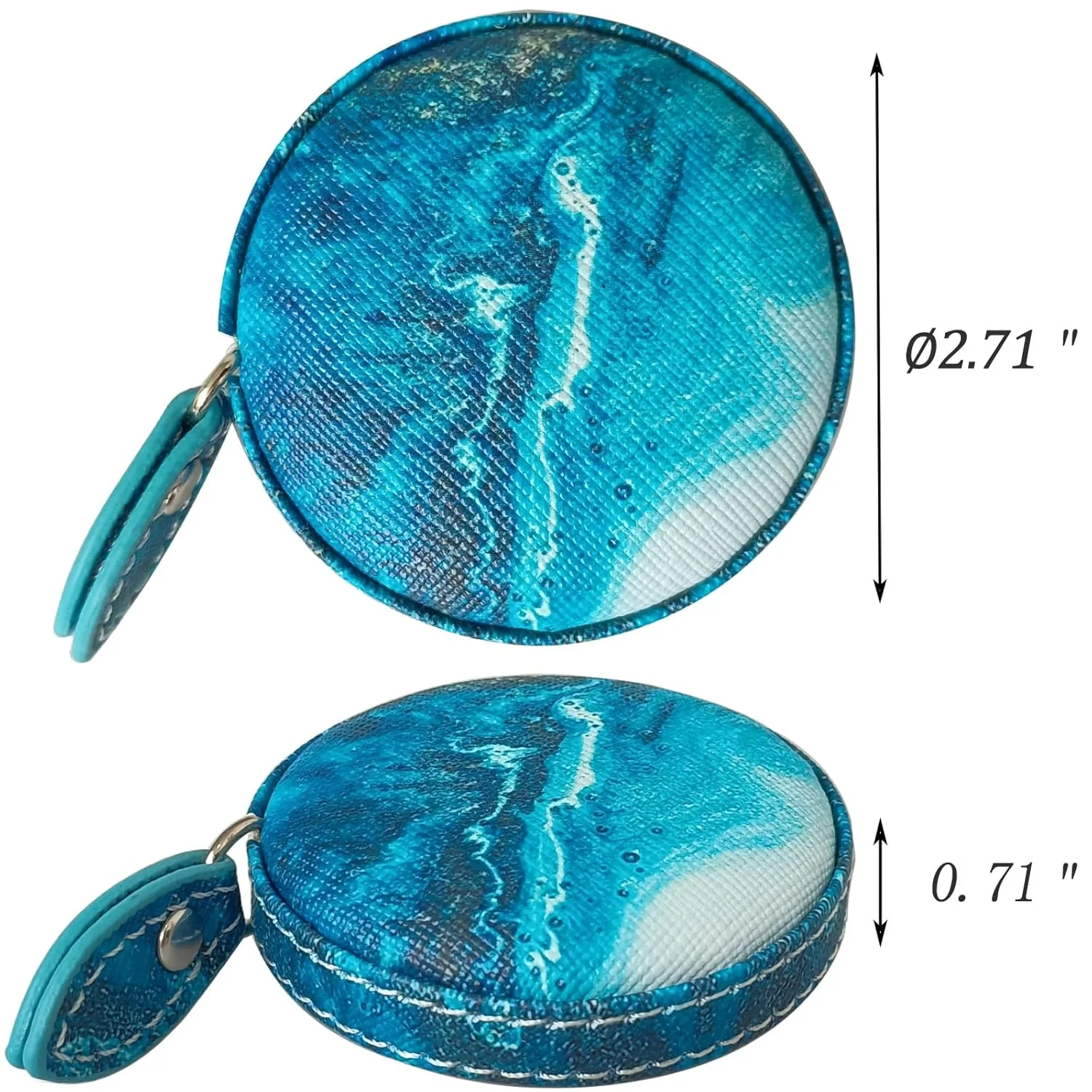 متر خیاطی Z برای اندازه گیری بدن، پارچه، خیاطی، خط کش نرم و انعطاف پذیر جیبی کوچک مینی، نوار اندازه گیری پارچه ای 60 اینچی با روکش چرمی ممتاز و جمع شونده متر خیاطی Z برای اندازه گیری بدن، پارچه، خیاطی، خط کش نرم و انعطاف پذیر جیبی کوچک مینی، نوار اندازه گیری پارچه ای 60 اینچی با روکش چرمی ممتاز و جمع شونده