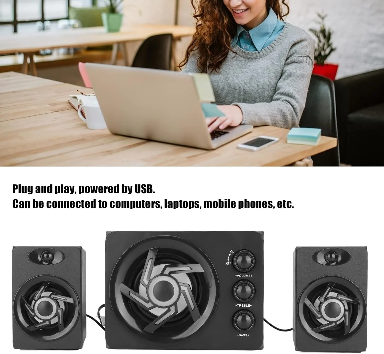 اسپیکر کامپیوتر USB با ساب ووفر، اسپیکر لپ تاپ با نور پس زمینه RGB پویا، اسپیکر سیمی AUX 3.5 میلی متری، اسپیکر ماهواره ای دوتایی 3 واتی، برای رایانه های شخصی، لپ تاپ ها، تلفن همراه، مانیتور، تبلت ها، MP3 (مشکی جدید) اسپیکر کامپیوتر USB با ساب ووفر، اسپیکر لپ تاپ با نور پس زمینه RGB پویا، اسپیکر سیمی AUX 3.5 میلی متری، اسپیکر ماهواره ای دوتایی 3 واتی، برای رایانه های شخصی، لپ تاپ ها، تلفن همراه، مانیتور، تبلت ها، MP3 (مشکی جدید)