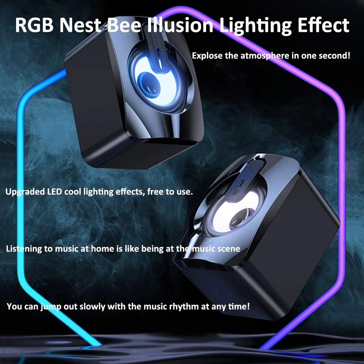 اسپیکرهای کامپیوتر USB، اسپیکرهای استریو PC با کنترل صدا، نورپردازی RGB LED، صدای فراگیر ساب ووفر، اسپیکرهای سیمی صوتی گیمینگ با ورودی 3.5 میلیمتری، اسپیکرهای رومیزی برای PC، لپتاپ، تبلت، تلویزیون (1187 مشکی) اسپیکرهای کامپیوتر USB، اسپیکرهای استریو PC با کنترل صدا، نورپردازی RGB LED، صدای فراگیر ساب ووفر، اسپیکرهای سیمی صوتی گیمینگ با ورودی 3.5 میلیمتری، اسپیکرهای رومیزی برای PC، لپتاپ، تبلت، تلویزیون (1187 مشکی)