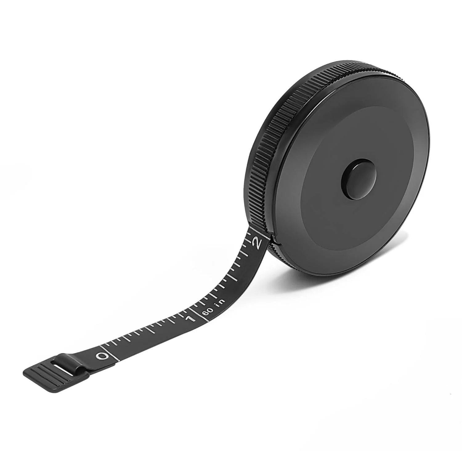 متر خیاطی بدنه مین، 150 سانتی متری با مقیاس دوگانه، خط کش انعطاف پذیر خیاطی برای اندازه گیری وزن بدن، نوار اندازه گیری بدن وینیل (1 عدد / مشکی)