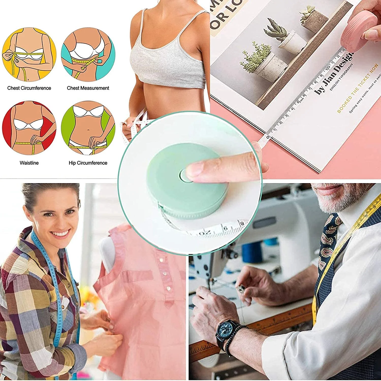 متر خیاطی نرم 150 سانتی متری Maxi بسته 3 عددی، خط کش پارچه ای دو طرفه خیاطی، متر دکمه فشاری، متر نرم جمع شونده برای اندازه گیری بدن، خط کش پارچه ای دو طرفه خیاطی 60 اینچی (چند رنگ) متر خیاطی نرم 150 سانتی متری Maxi بسته 3 عددی، خط کش پارچه ای دو طرفه خیاطی، متر دکمه فشاری، متر نرم جمع شونده برای اندازه گیری بدن، خط کش پارچه ای دو طرفه خیاطی 60 اینچی (چند رنگ)