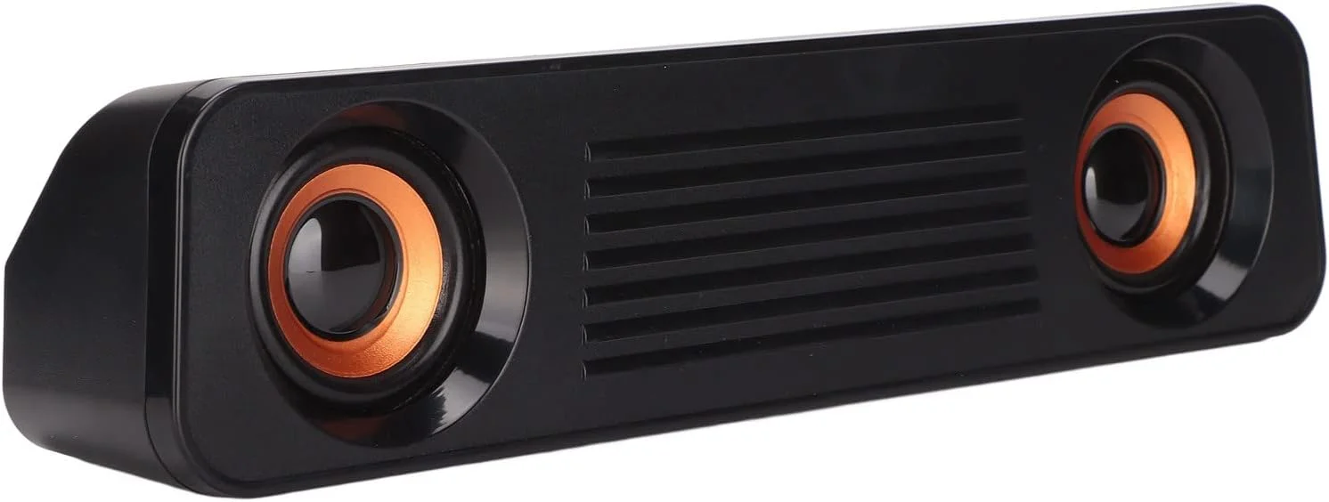 اسپیکر کامپیوتر، ساب ووفر استریو HiFi قابل حمل، اسپیکر رومیزی سیمی 3.5 میلی متری، اسپیکر مینی ساندبار USB برای تبلت های PC، لپ تاپ و تلویزیون