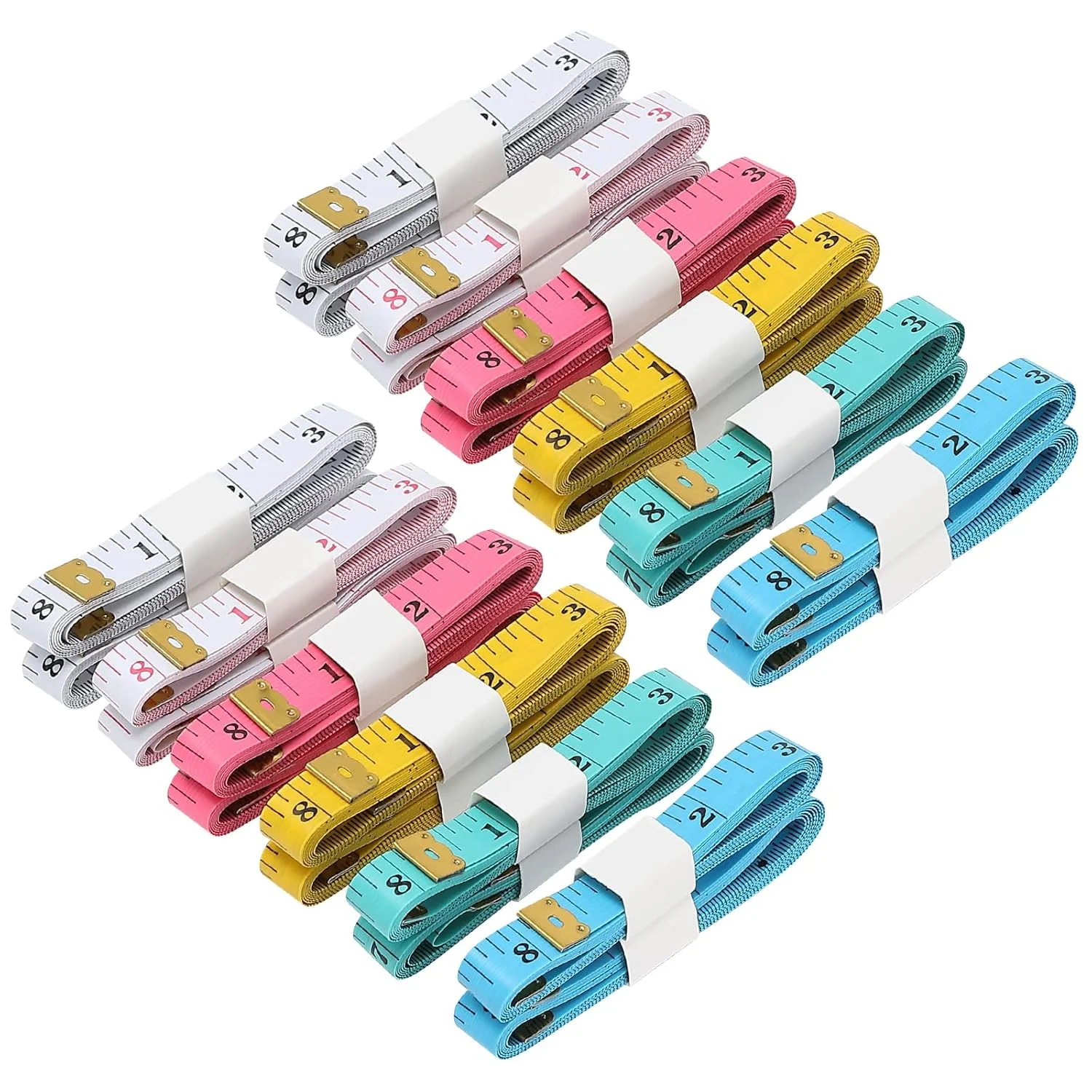 نوار اندازه گیری نرم ABOSS LOUHUA، 24 عددی، 60 اینچی، مناسب خیاطی و پارچه - 6 رنگ نوار اندازه گیری نرم ABOSS LOUHUA، 24 عددی، 60 اینچی، مناسب خیاطی و پارچه - 6 رنگ