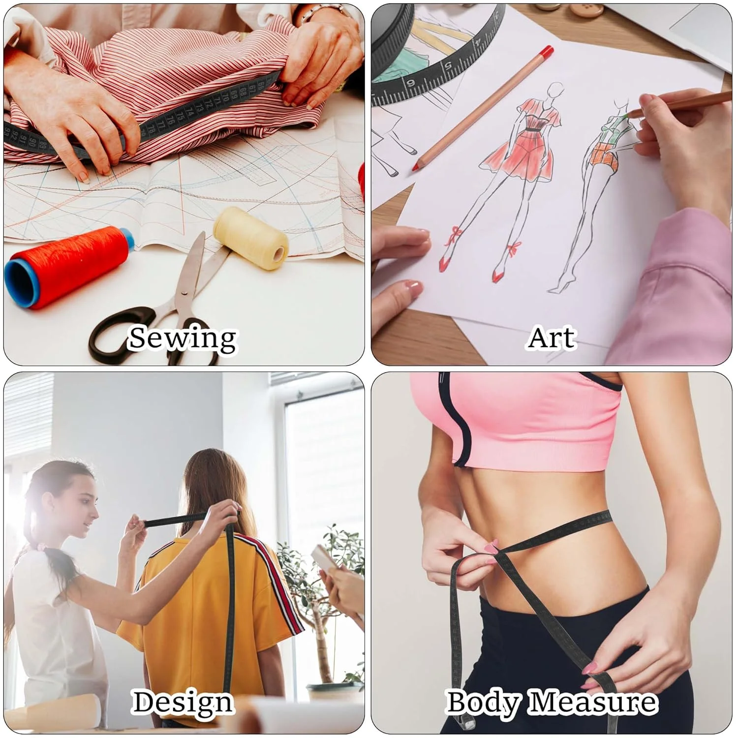 متر خیاطی Maine، متر نواری برای بدن، متر خیاطی 150 سانتی متری با مقیاس دوگانه، خط کش انعطاف پذیر برای خیاطی، اندازه گیری بدن برای کاهش وزن، نوار اندازه گیری بدن وینیل (مشکی) متر خیاطی Maine، متر نواری برای بدن، متر خیاطی 150 سانتی متری با مقیاس دوگانه، خط کش انعطاف پذیر برای خیاطی، اندازه گیری بدن برای کاهش وزن، نوار اندازه گیری بدن وینیل (مشکی)