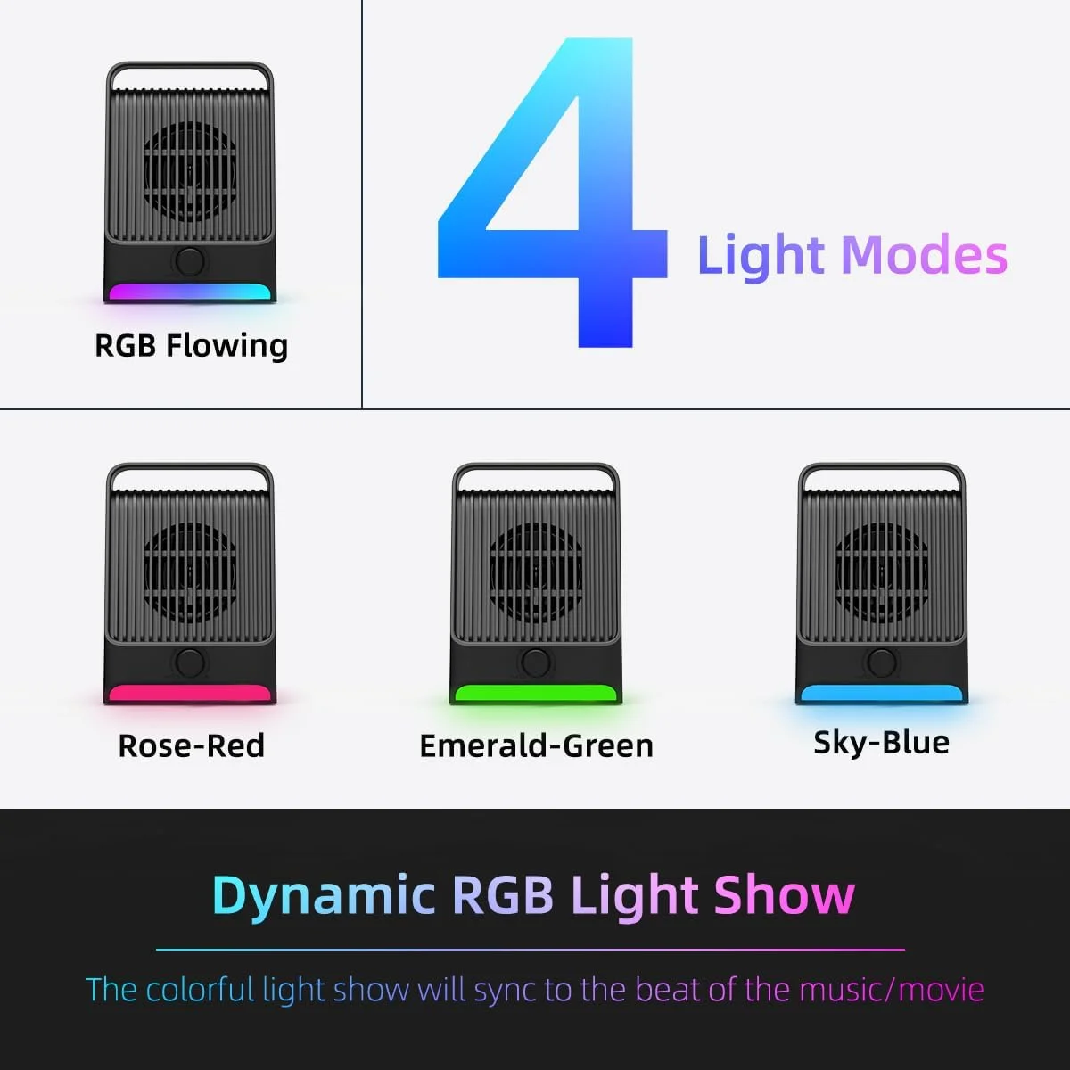 اسپیکر کامپیوتر USB با نورپردازی RGB برای کامپیوتر رومیزی/لپ تاپ | اسپیکر خارجی کوچک Plug-N-Play با نور RGB پویا، صدای شفاف، حجم صدای بلند، بیس عمیق، سازگار با Windows/macOS/ChromeOS/Linux اسپیکر کامپیوتر USB با نورپردازی RGB برای کامپیوتر رومیزی/لپ تاپ | اسپیکر خارجی کوچک Plug-N-Play با نور RGB پویا، صدای شفاف، حجم صدای بلند، بیس عمیق، سازگار با Windows/macOS/ChromeOS/Linux