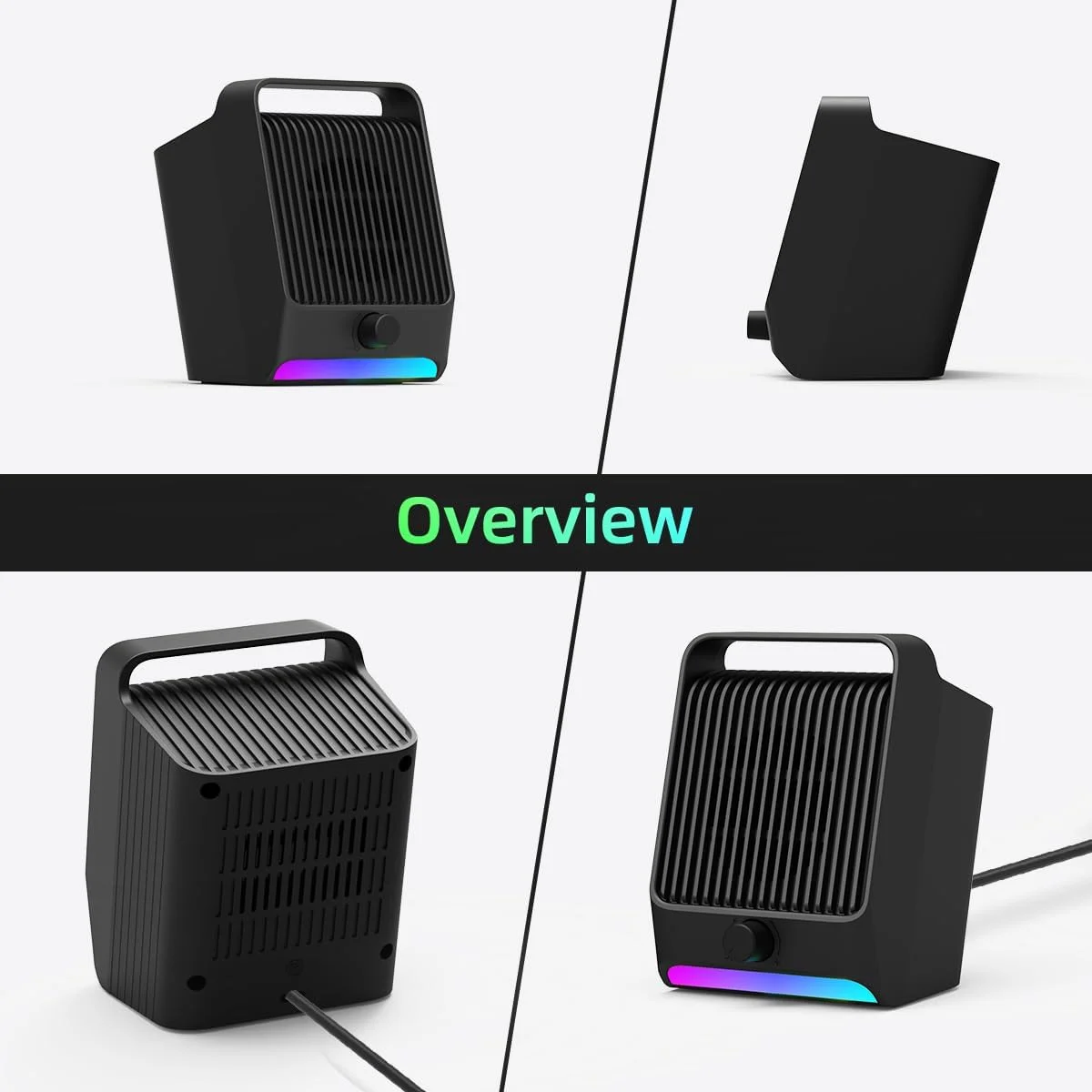 اسپیکر کامپیوتر USB با نورپردازی RGB برای کامپیوتر رومیزی/لپ تاپ | اسپیکر خارجی کوچک Plug-N-Play با نور RGB پویا، صدای شفاف، حجم صدای بلند، بیس عمیق، سازگار با Windows/macOS/ChromeOS/Linux اسپیکر کامپیوتر USB با نورپردازی RGB برای کامپیوتر رومیزی/لپ تاپ | اسپیکر خارجی کوچک Plug-N-Play با نور RGB پویا، صدای شفاف، حجم صدای بلند، بیس عمیق، سازگار با Windows/macOS/ChromeOS/Linux