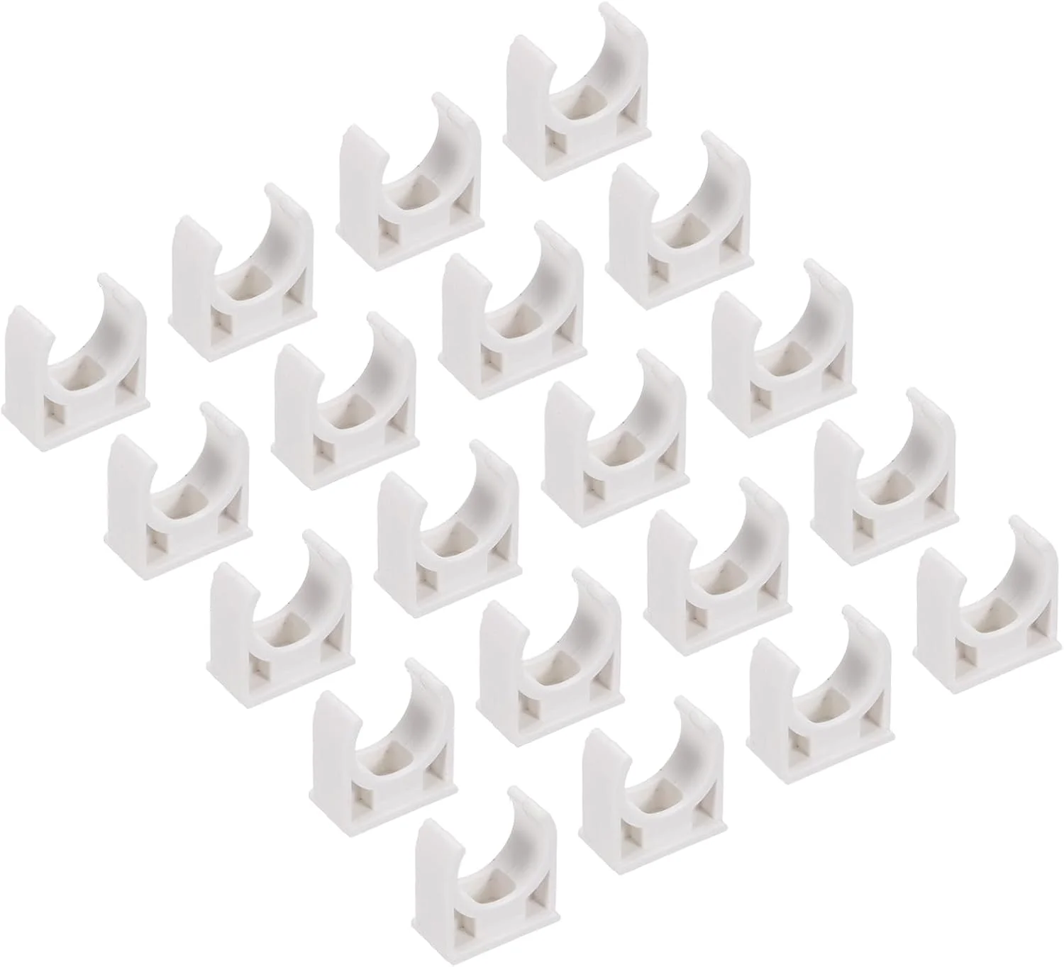 sourcing map 50 عدد بست لوله PVC نوع U، گیره اتصالات لوله، اتصالات داخلی 16 میلی متر سفید، اتصال سریع برای شلنگ، لوله برق، لوازم منزل sourcing map 50 عدد بست لوله PVC نوع U، گیره اتصالات لوله، اتصالات داخلی 16 میلی متر سفید، اتصال سریع برای شلنگ، لوله برق، لوازم منزل