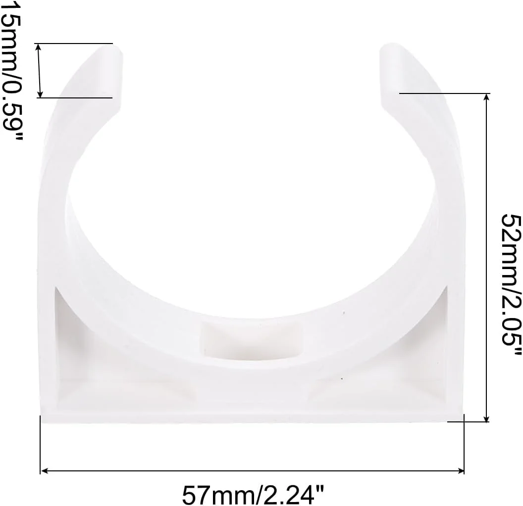 sourcing map 50 عدد بست لوله PVC نوع U، گیره های اتصال دهنده، اتصال سریع داخلی 50 میلی متر سفید برای شلنگ، لوله برق، لوازم منزل sourcing map 50 عدد بست لوله PVC نوع U، گیره های اتصال دهنده، اتصال سریع داخلی 50 میلی متر سفید برای شلنگ، لوله برق، لوازم منزل