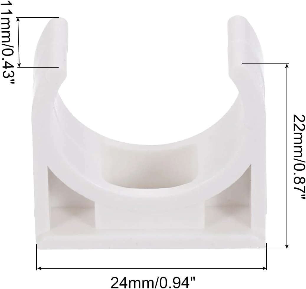 sourcing map 50 عدد بست لوله PVC نوع U، گیره های اتصالات، اتصالات داخلی 20 میلی متر سفید اتصال سریع برای شیلنگ، لوله برق، لوازم منزل sourcing map 50 عدد بست لوله PVC نوع U، گیره های اتصالات، اتصالات داخلی 20 میلی متر سفید اتصال سریع برای شیلنگ، لوله برق، لوازم منزل