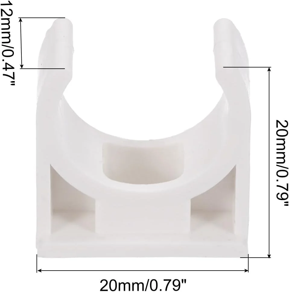 sourcing map 50 عدد بست لوله PVC نوع U، گیره اتصالات لوله، اتصالات داخلی 16 میلی متر سفید، اتصال سریع برای شلنگ، لوله برق، لوازم منزل sourcing map 50 عدد بست لوله PVC نوع U، گیره اتصالات لوله، اتصالات داخلی 16 میلی متر سفید، اتصال سریع برای شلنگ، لوله برق، لوازم منزل