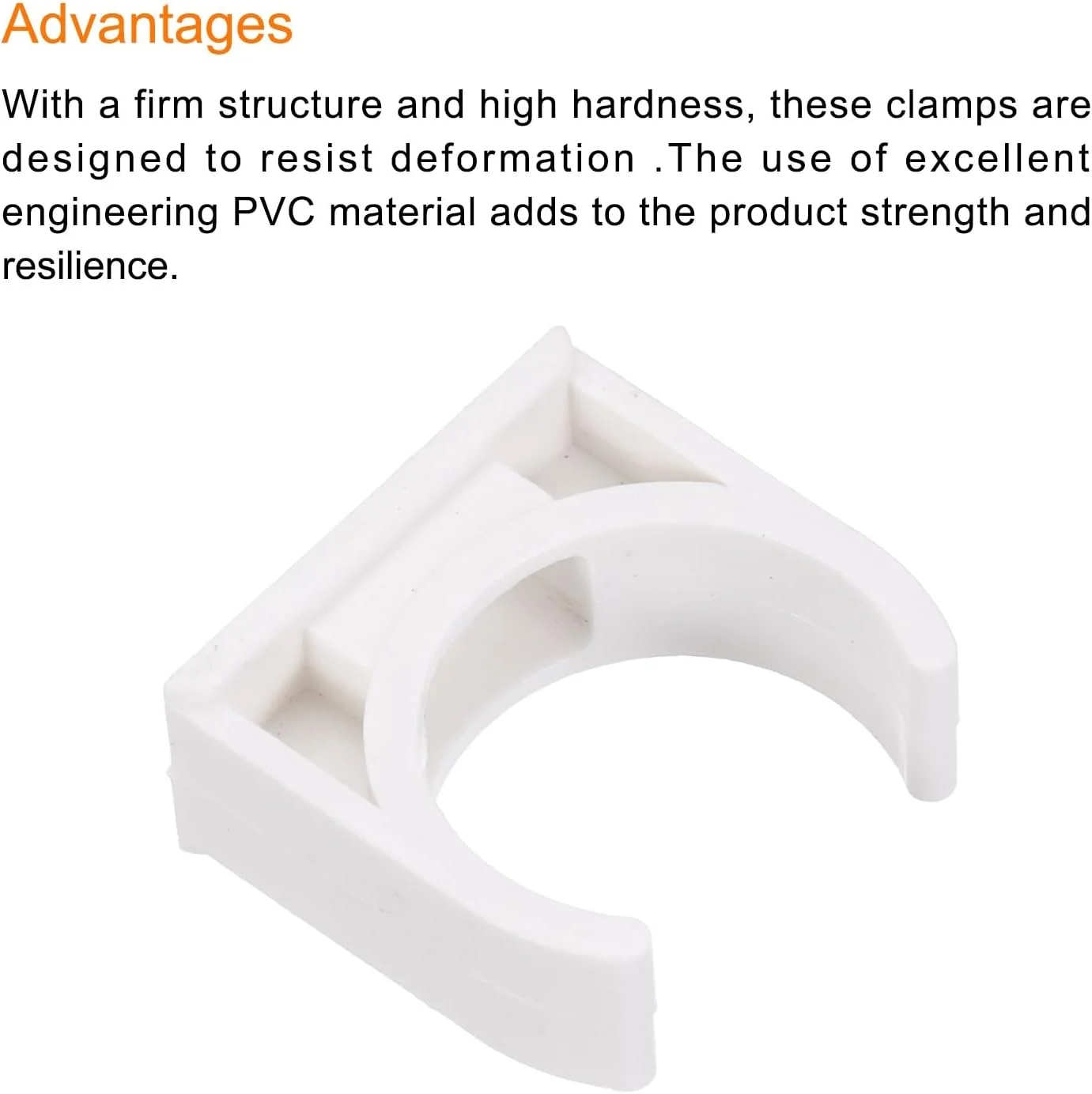 sourcing map 50 عدد بست لوله PVC نوع U، گیره های اتصالات، اتصالات داخلی 20 میلی متر سفید اتصال سریع برای شیلنگ، لوله برق، لوازم منزل sourcing map 50 عدد بست لوله PVC نوع U، گیره های اتصالات، اتصالات داخلی 20 میلی متر سفید اتصال سریع برای شیلنگ، لوله برق، لوازم منزل